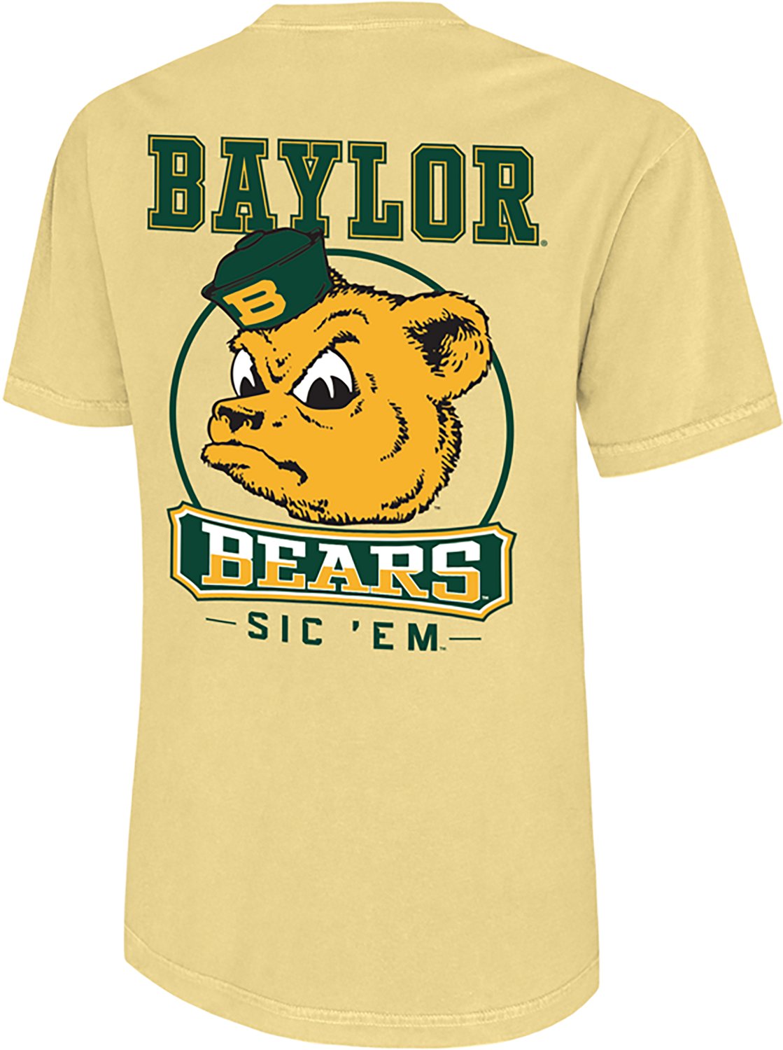 WILDCAT RETRO Men's Baylor University Growling Bear Graphic T-shirt