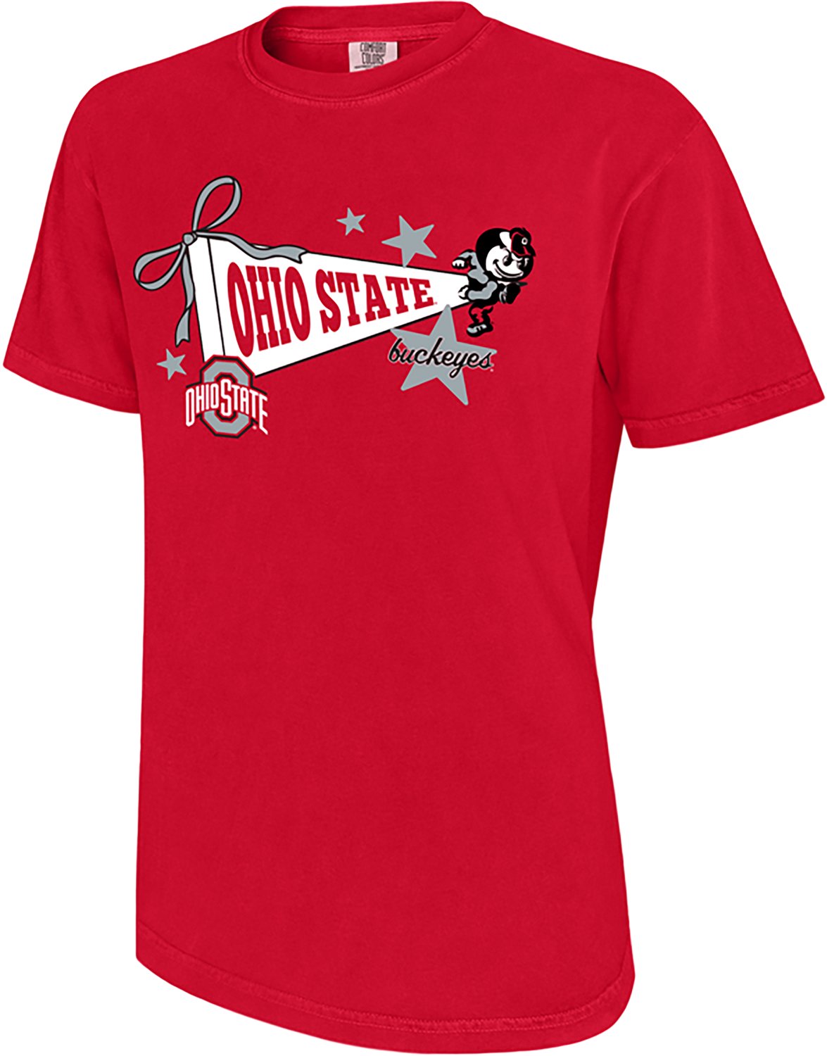 WILDCAT RETRO Women's Ohio State University Pennant Star Graphic T-shirt