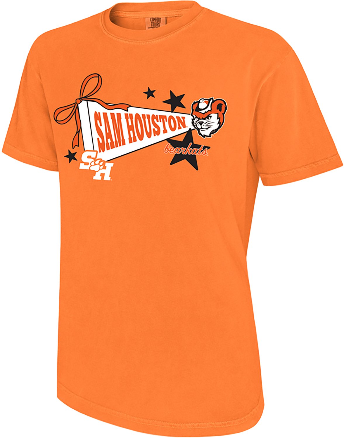 WILDCAT RETRO Women's Sam Houston State University Pennant Star Graphic T-shirt