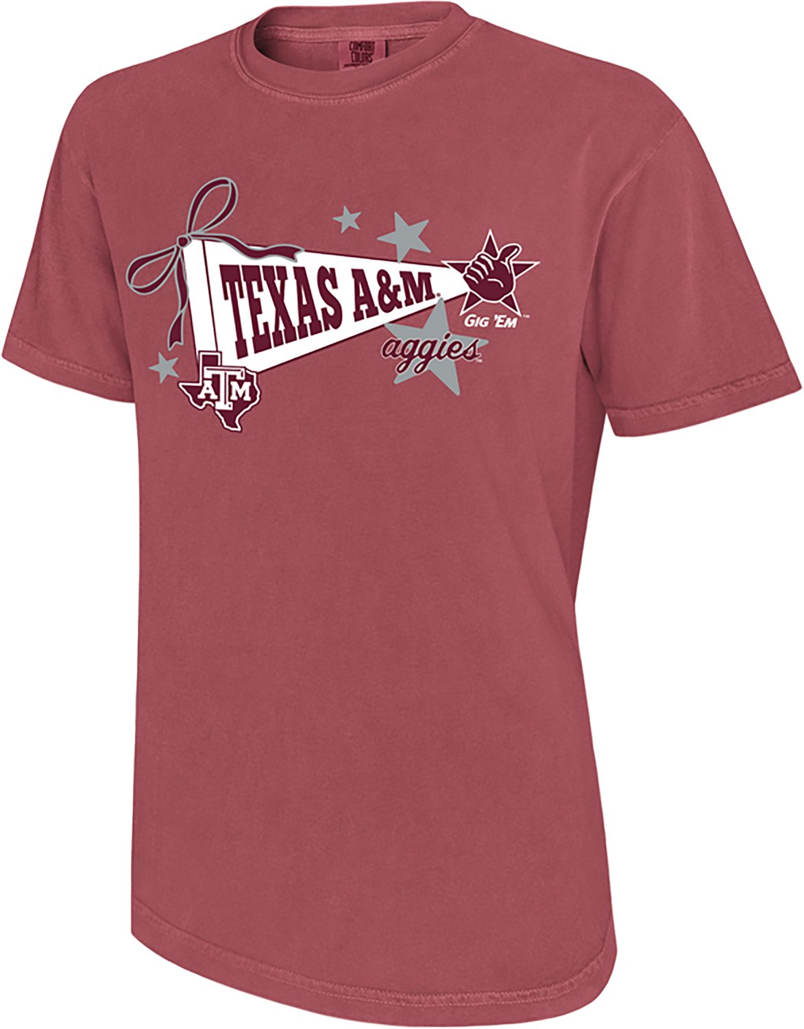 WILDCAT RETRO Women's Texas A&M University Pennant Star Graphic T-shirt