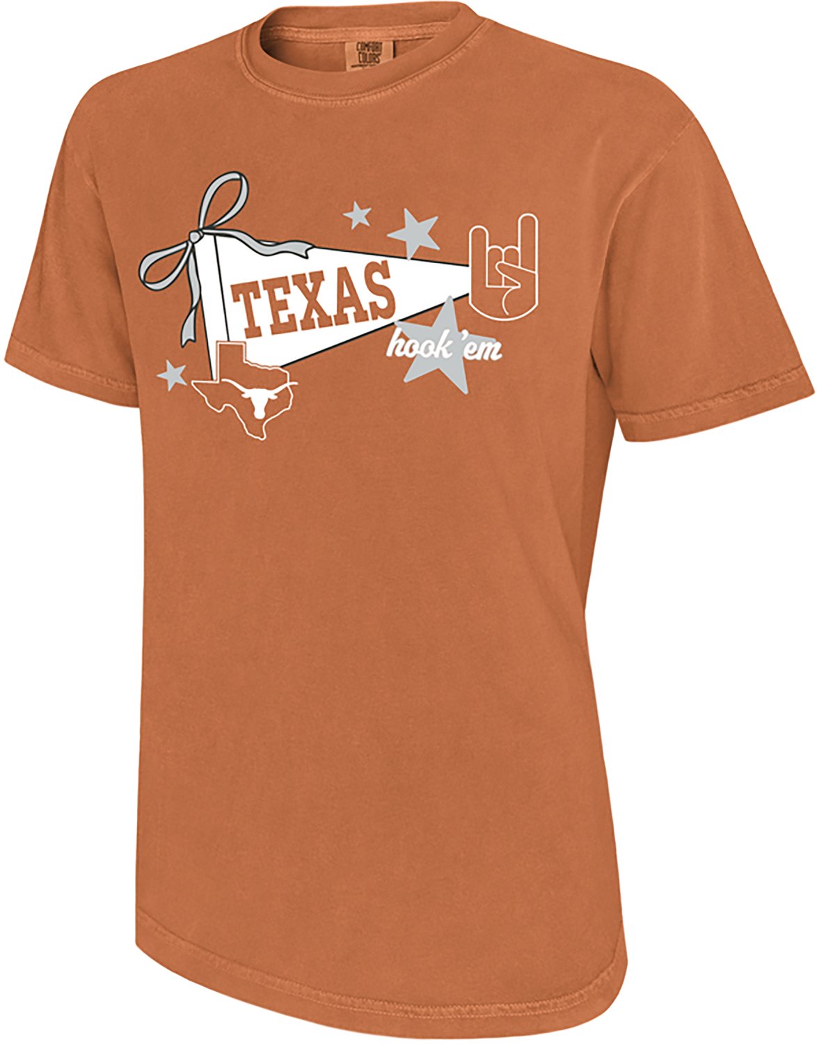 WILDCAT RETRO Women's University of Texas Pennant Star Graphic T-shirt