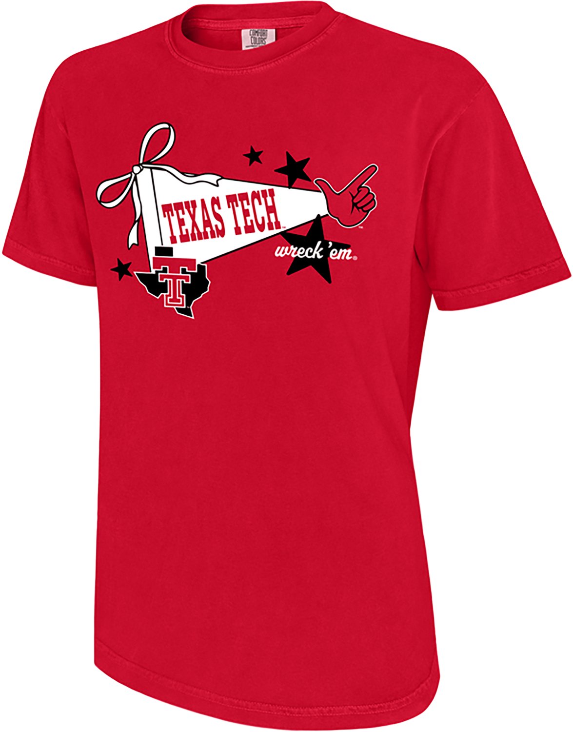 WILDCAT RETRO Women's Texas Tech University Pennant Star Graphic T-shirt