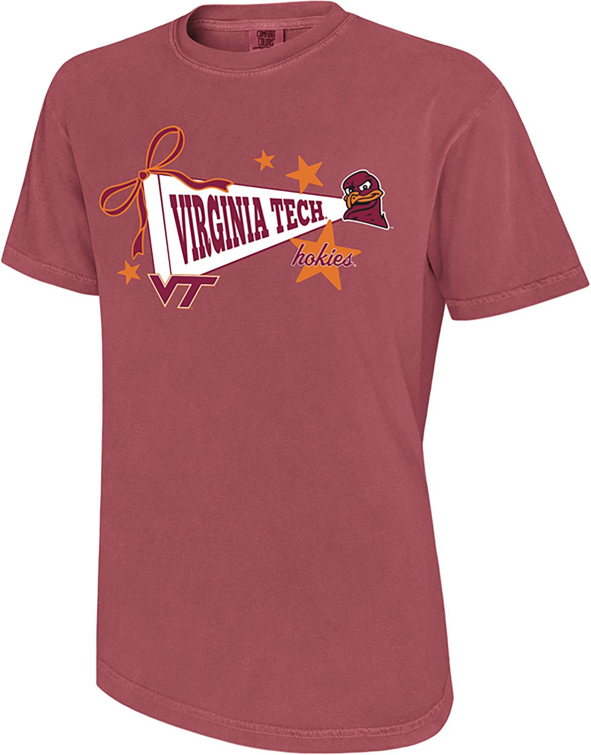 WILDCAT RETRO Women's Virginia Tech Pennant Star Graphic T-shirt