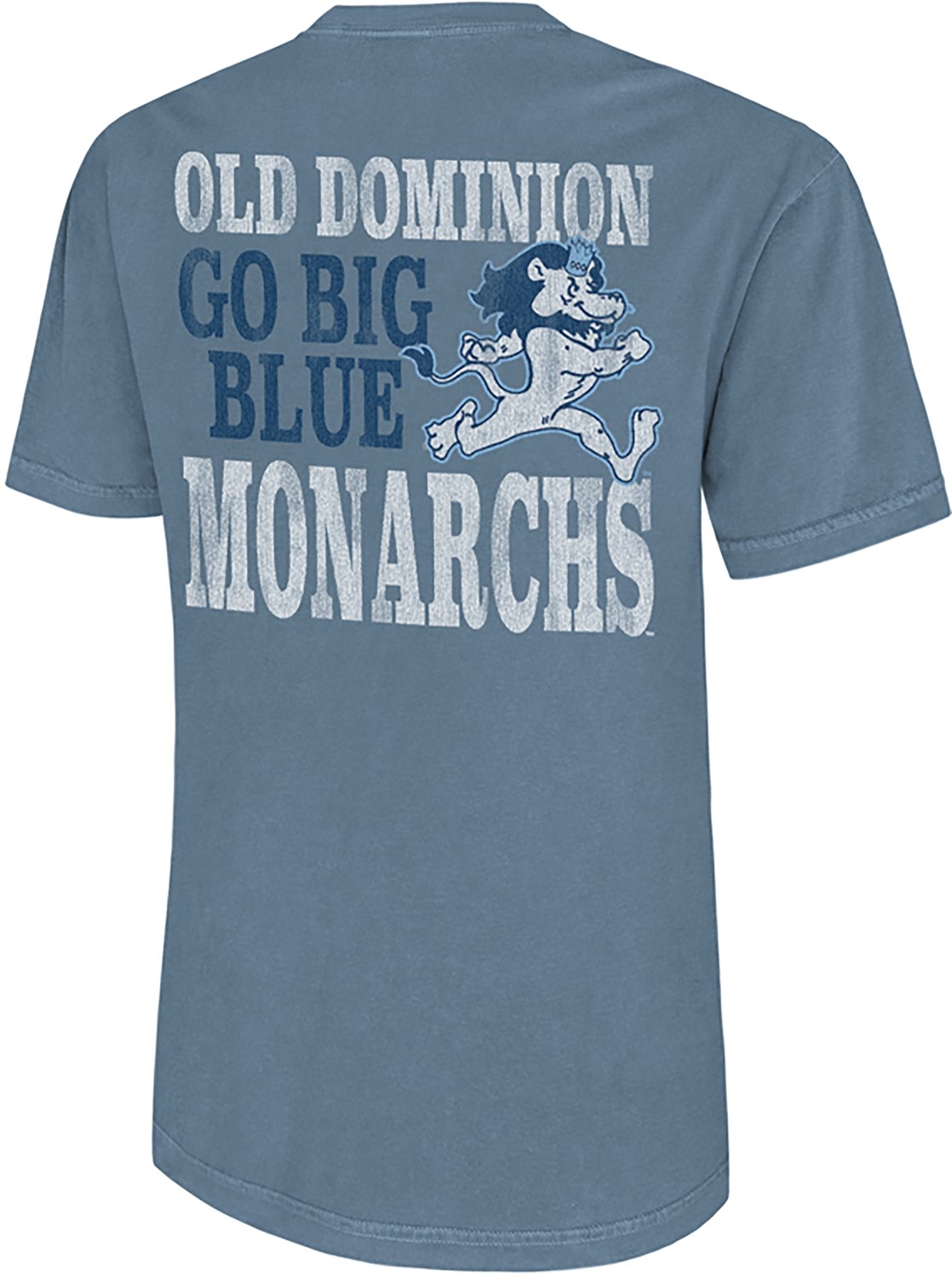 WILDCAT RETRO Men's Old Dominion University Go Big Blue Mascot Graphic T-shirt