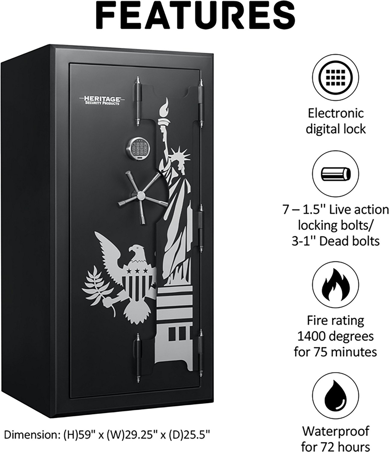 Heritage 40-Gun Safe - view number 6