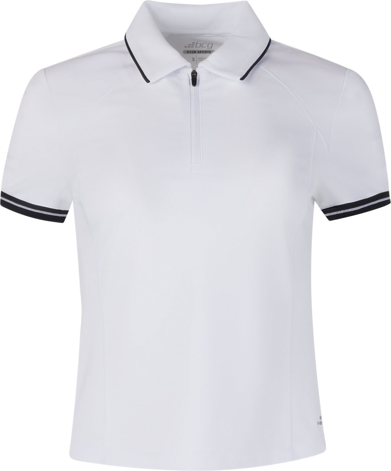BCG Women's Zip Pique Polo Shirt