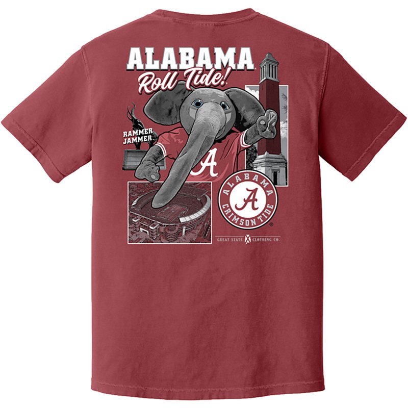 Great State Men's University of Alabama Campus Poster Graphic T-shirt