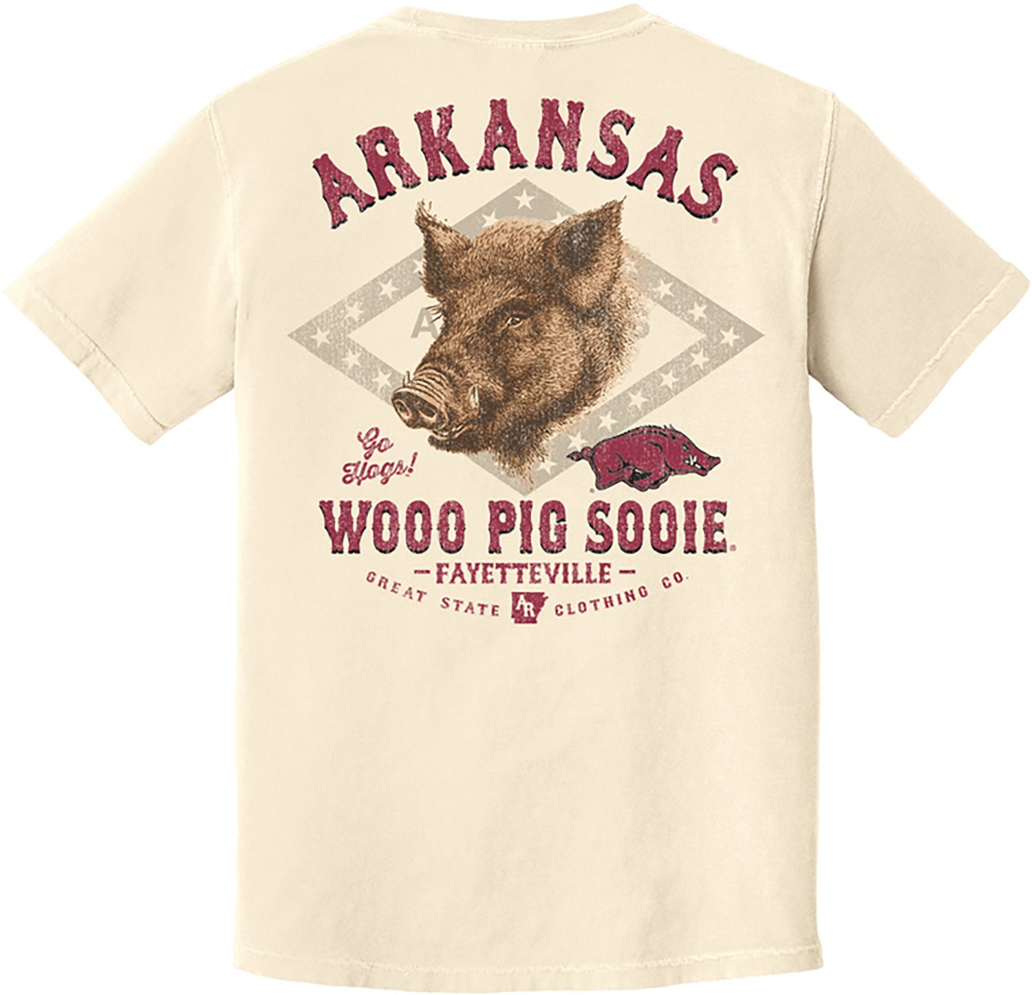 Great State Men's University of Arkansas Vintage Mascot Graphic T-shirt