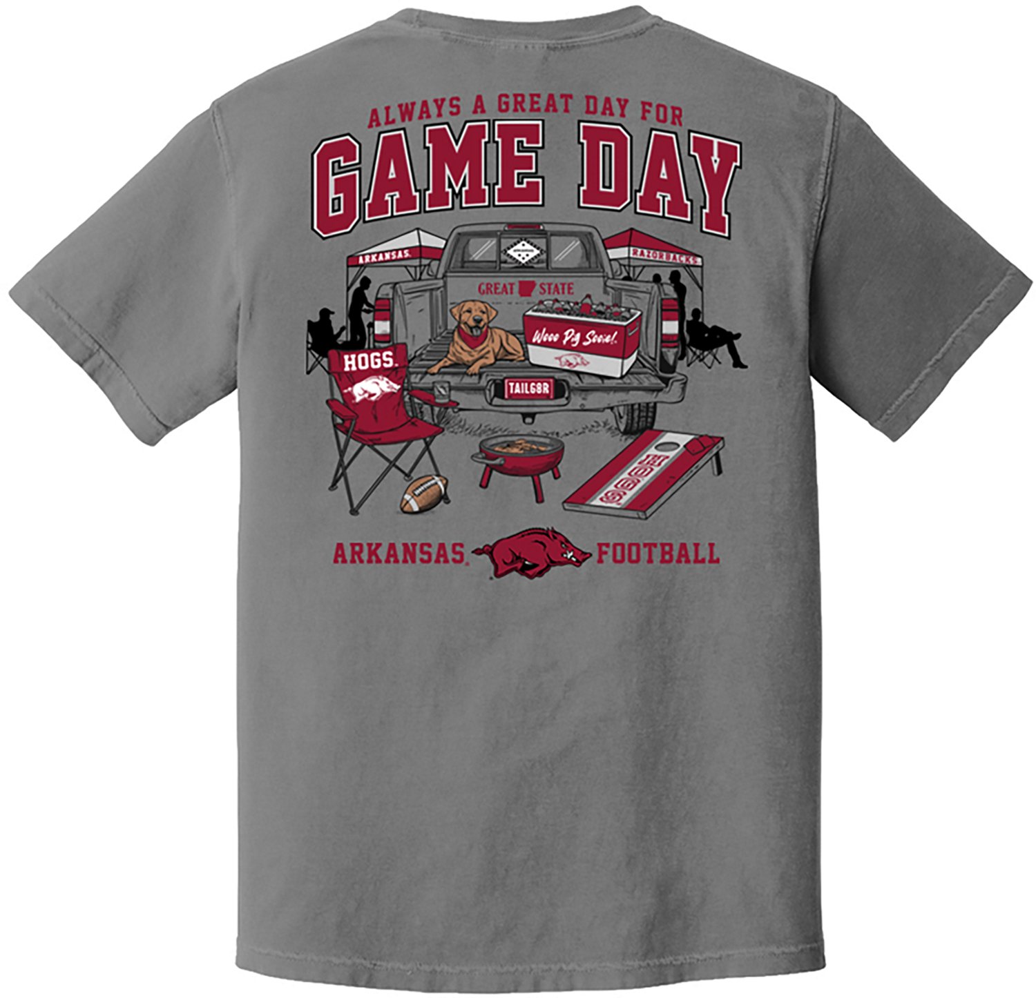 Great State Men's University of Arkansas Game Day Tailgate Graphic T-shirt