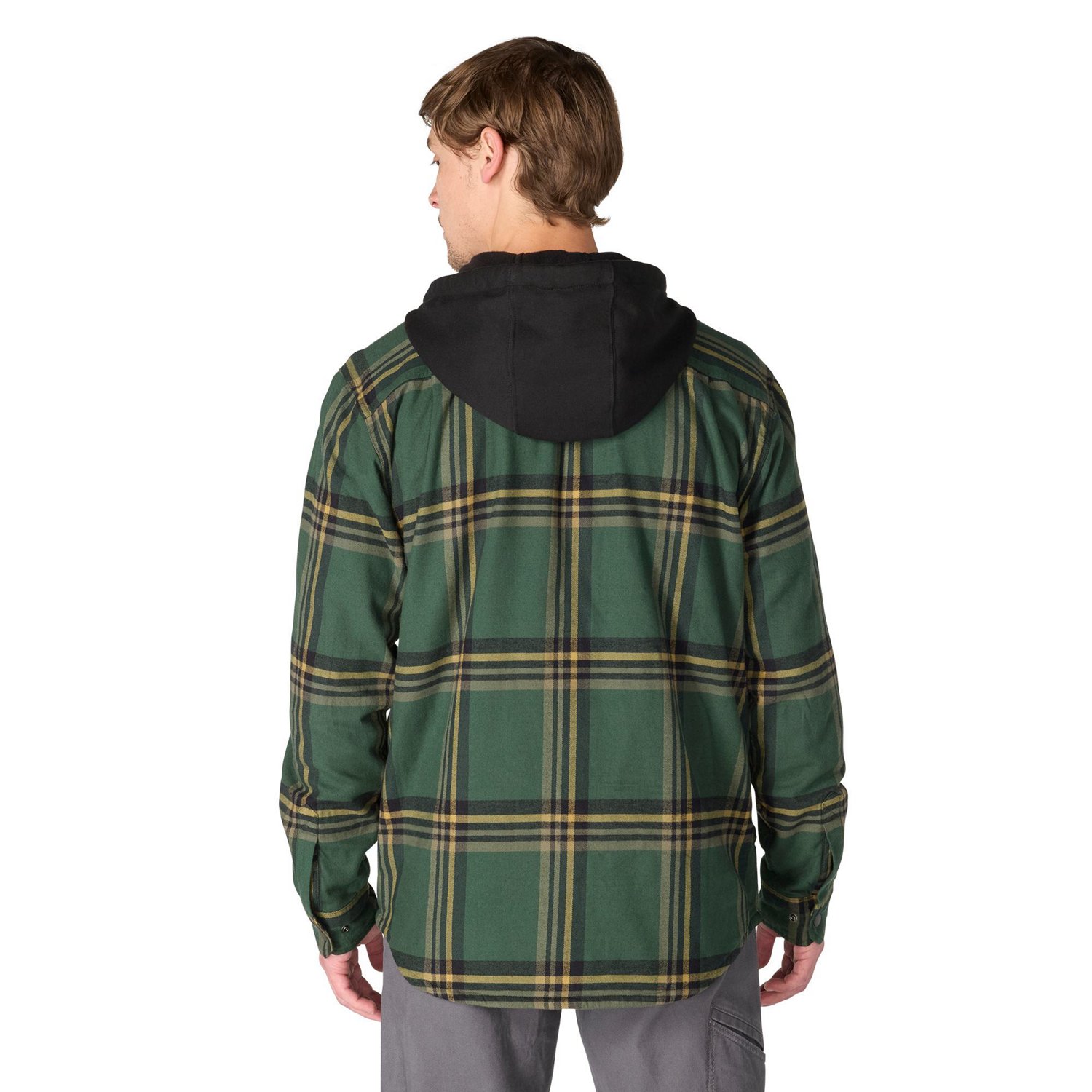 Carhartt Men's Rugged Flex Relaxed Fit Flannel Fleece Lined Hooded Shirt Jac - view number 3