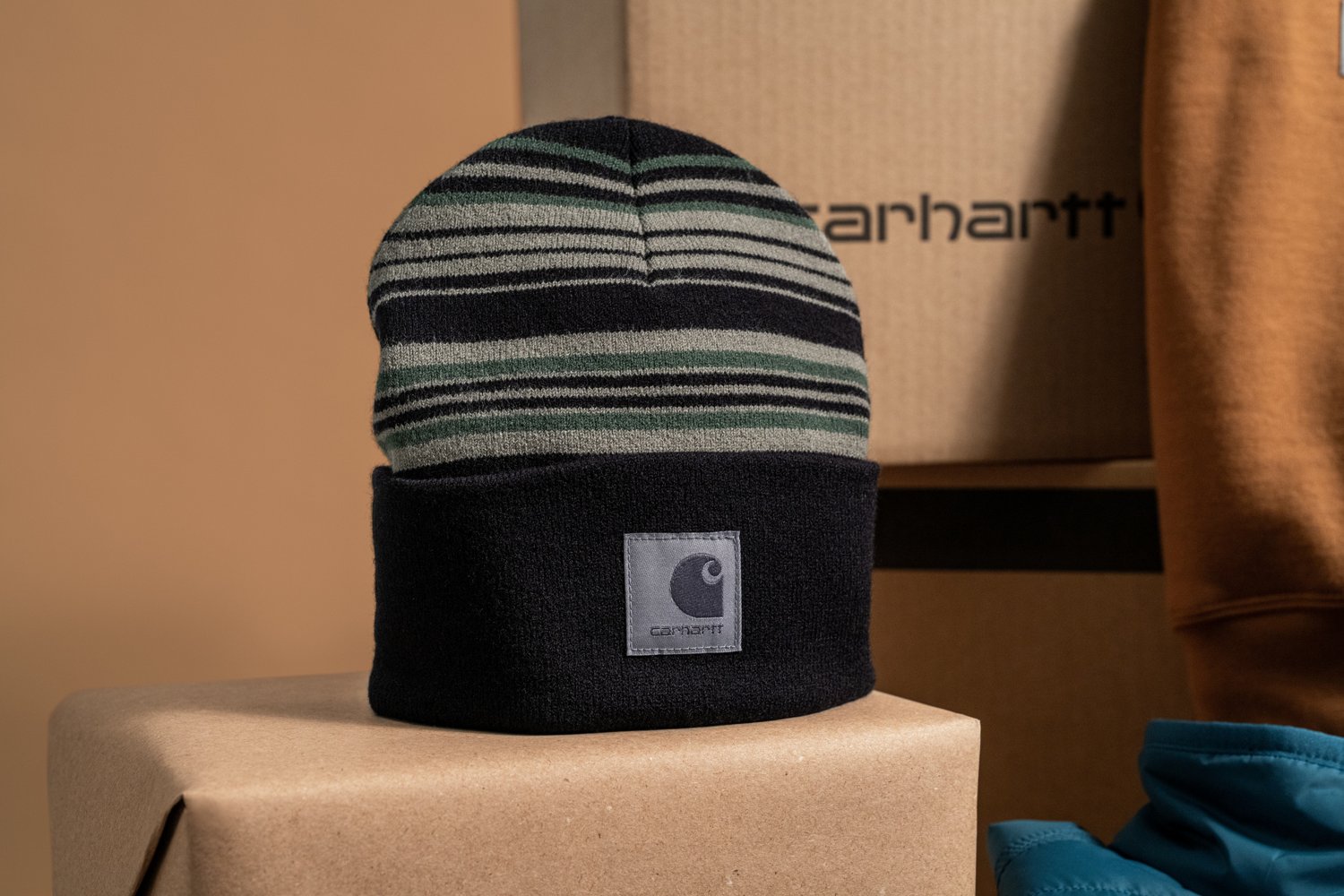 Carhartt Men's Striped Cuffed Beanie