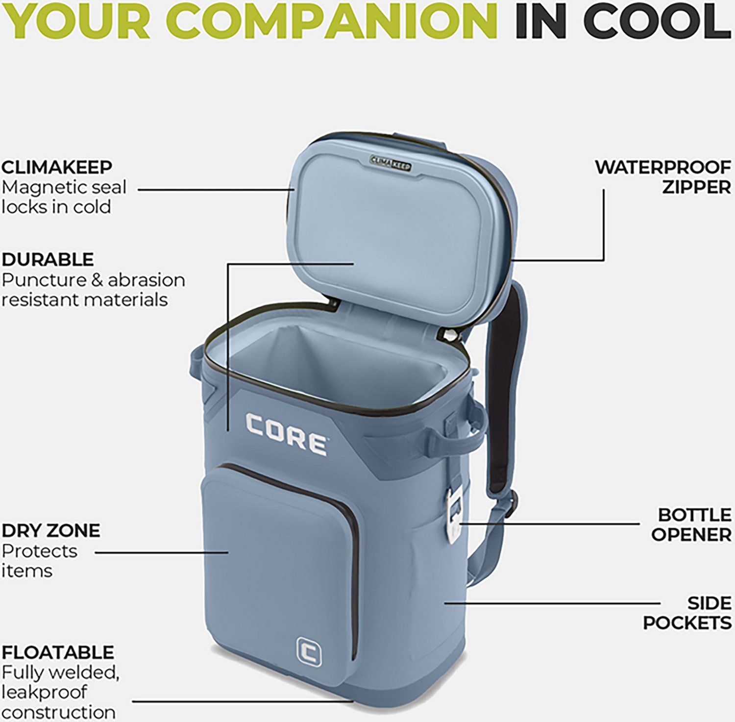 CORE Equipment Climakeep 24 Can Backpack Cooler - view number 4