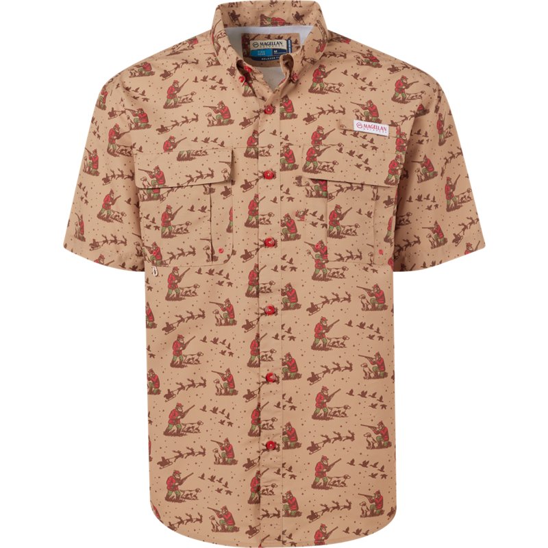Magellan Outdoors Men's Laguna Madre Holiday Vintage Hunt Fishing Shirt