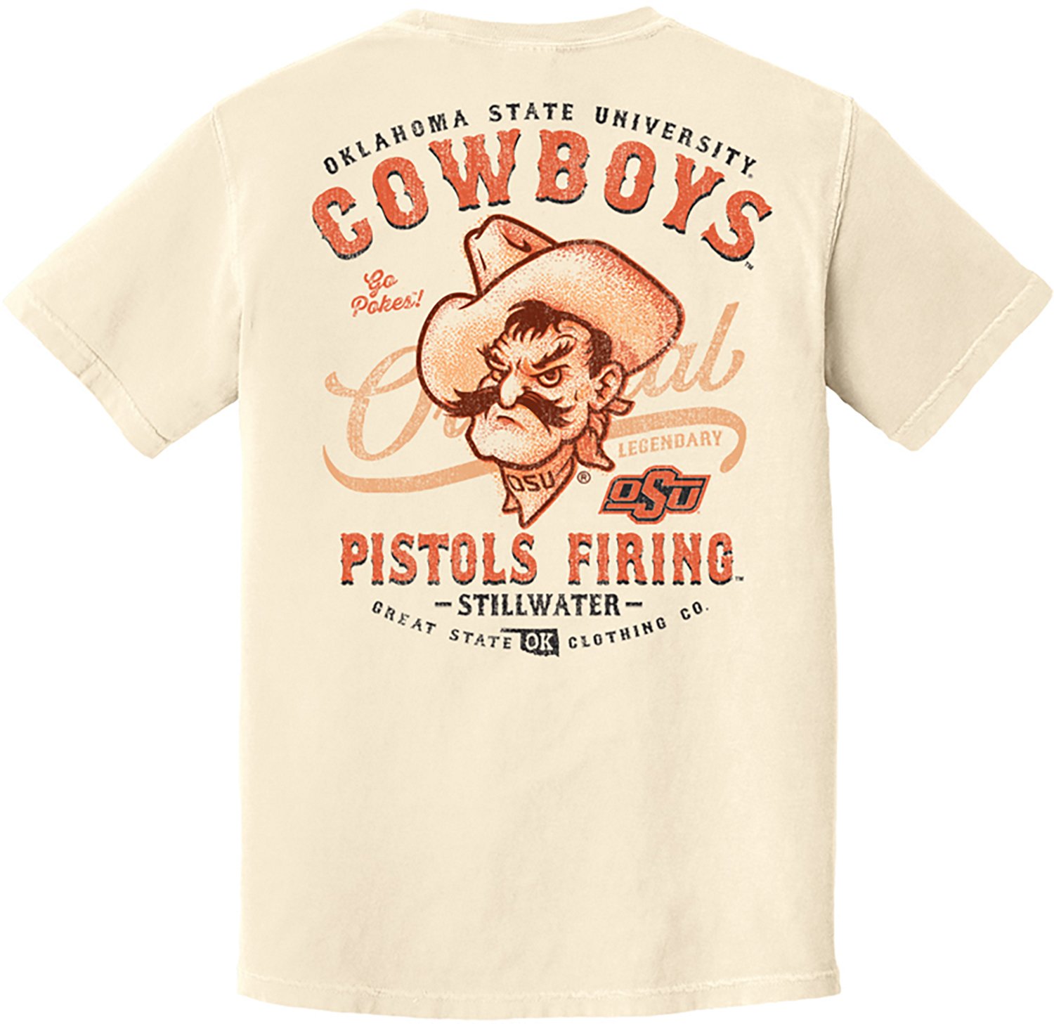 Great State Men's Oklahoma State University Vintage Mascot Graphic T-shirt