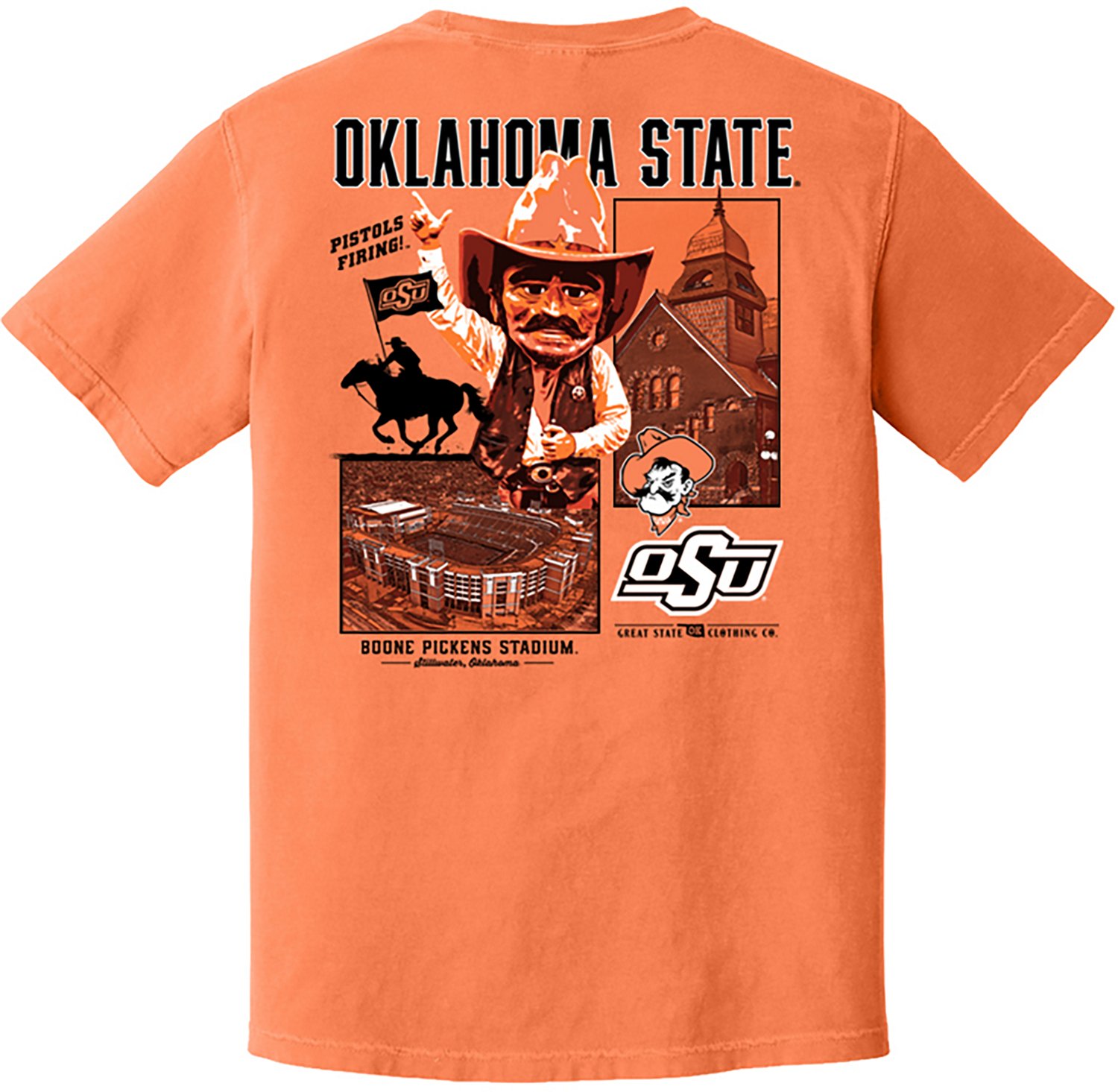 Great State Men's Oklahoma State University Campus Poster Graphic T-shirt