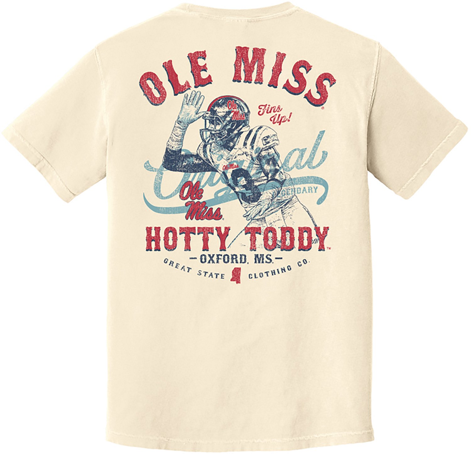Great State Men's University of Mississippi Vintage Mascot Graphic T-shirt