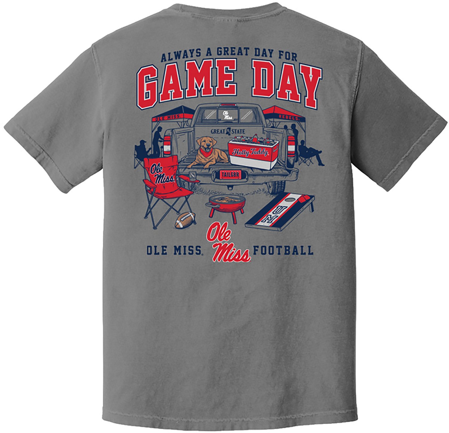 Great State Men's University of Mississippi Game Day Tailgate Graphic T-shirt