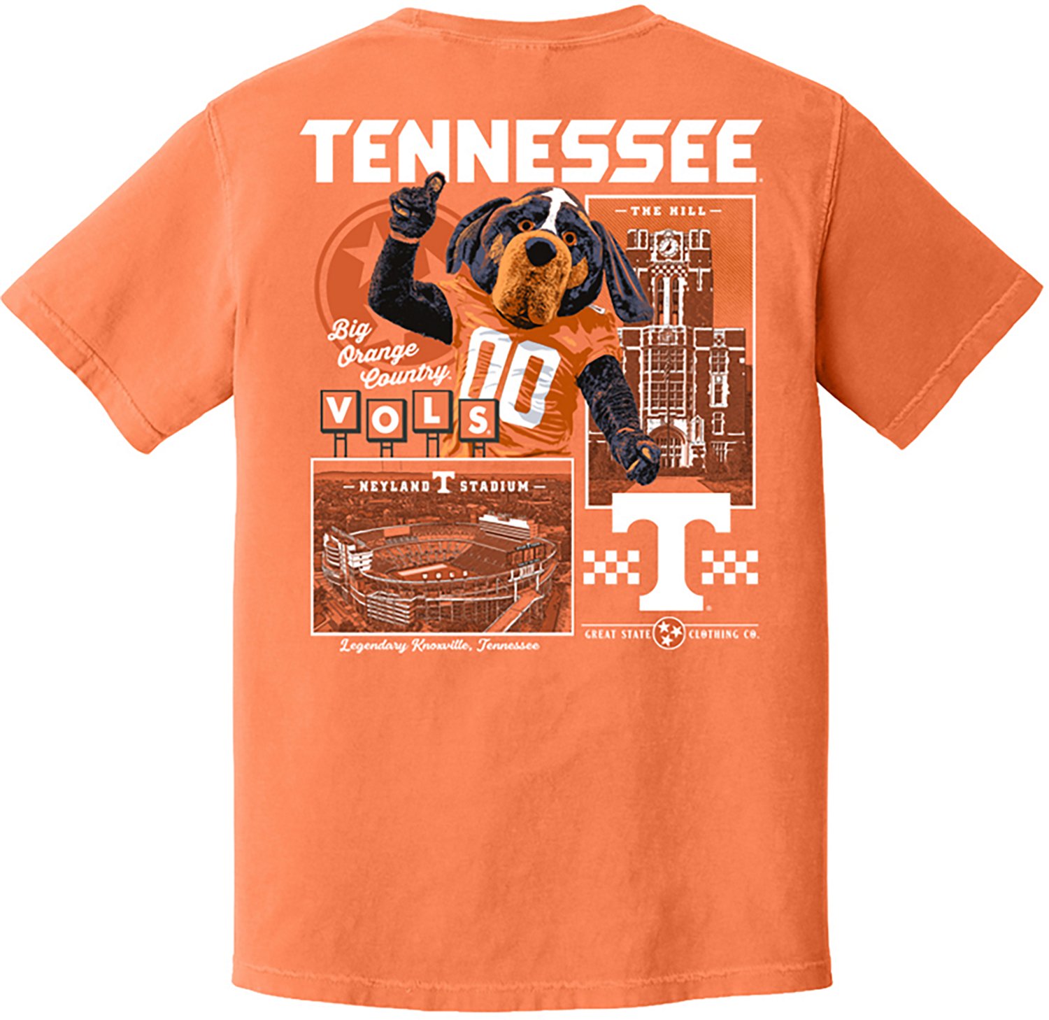 Great State Men's University of Tennessee Campus Poster Graphic T-shirt