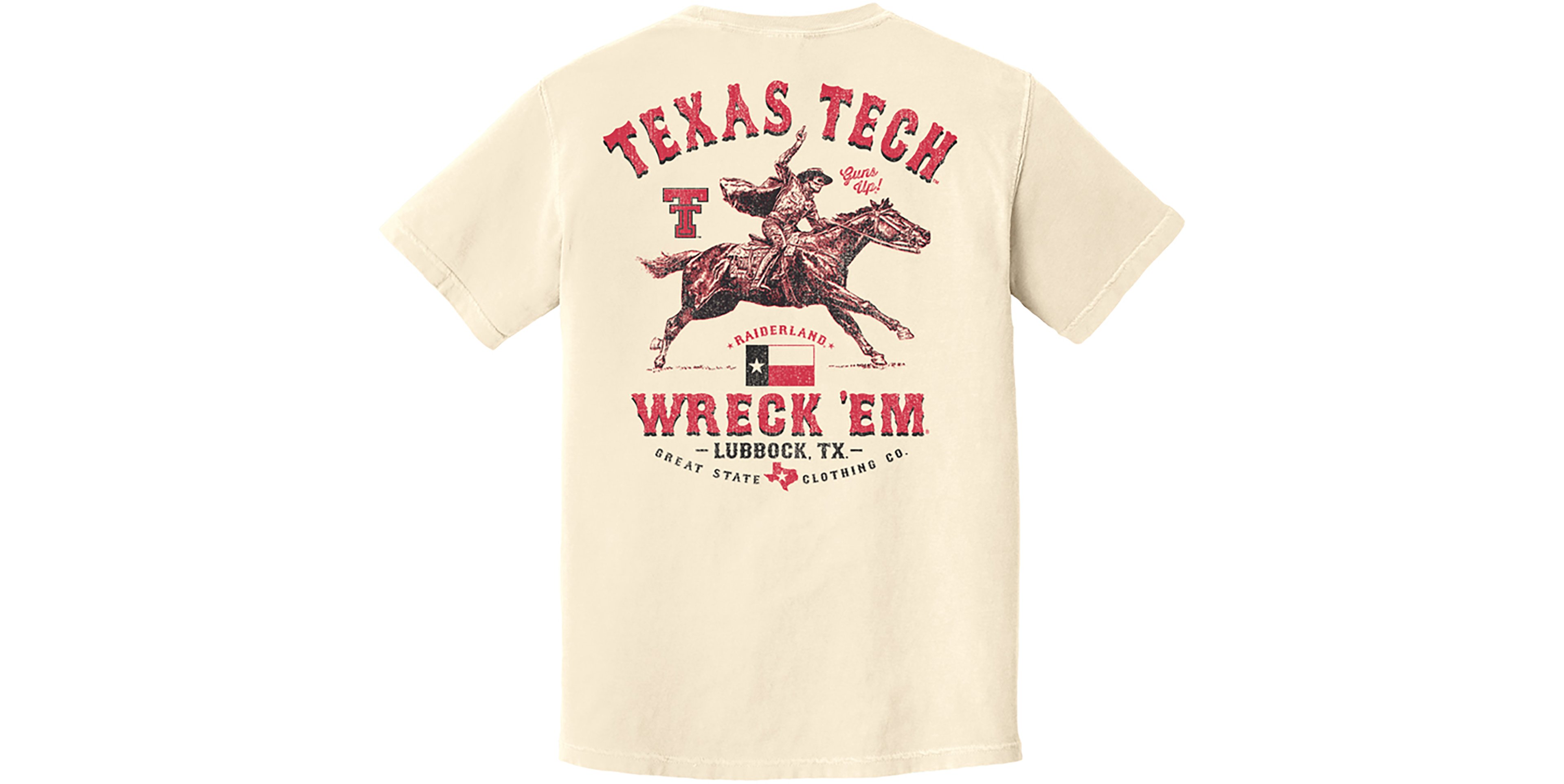 Great State Men's Texas Tech University Vintage Mascot Graphic T-shirt