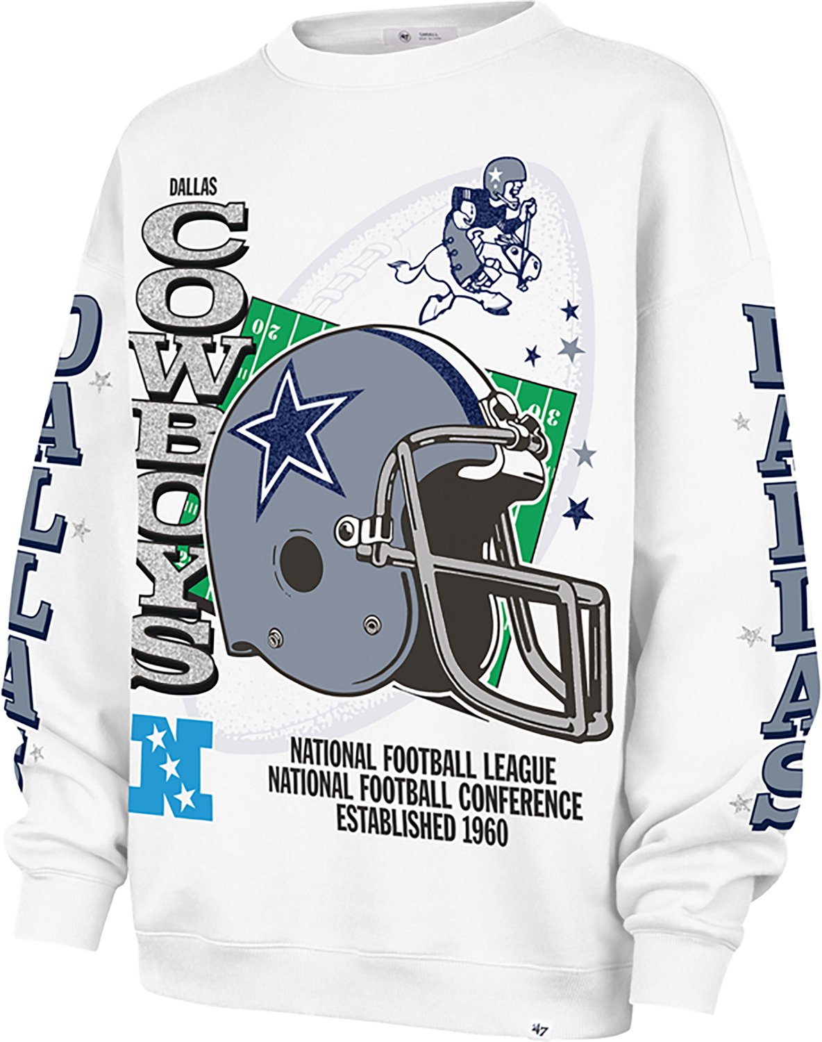 '47 Dallas Cowboys Women's Thunderous Oversized Crewneck Pullover