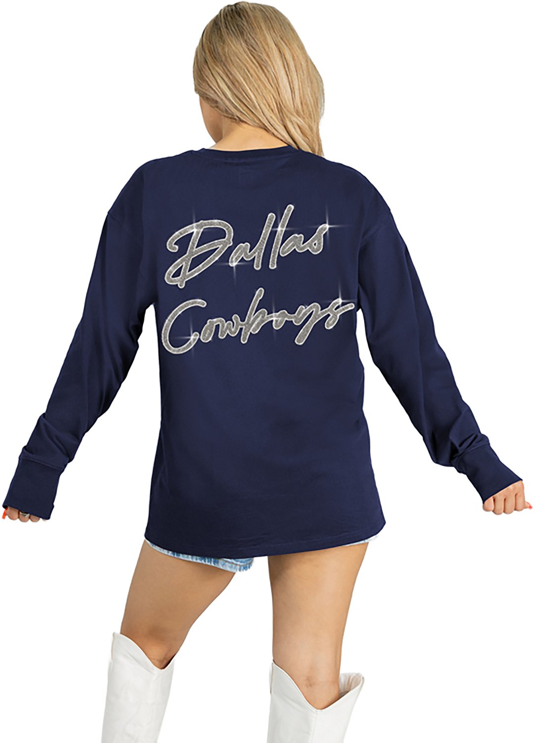 Dallas Cowboy Women's  Cowboys Light It Up Oversized Long Sleeve T-shirt - view number 2