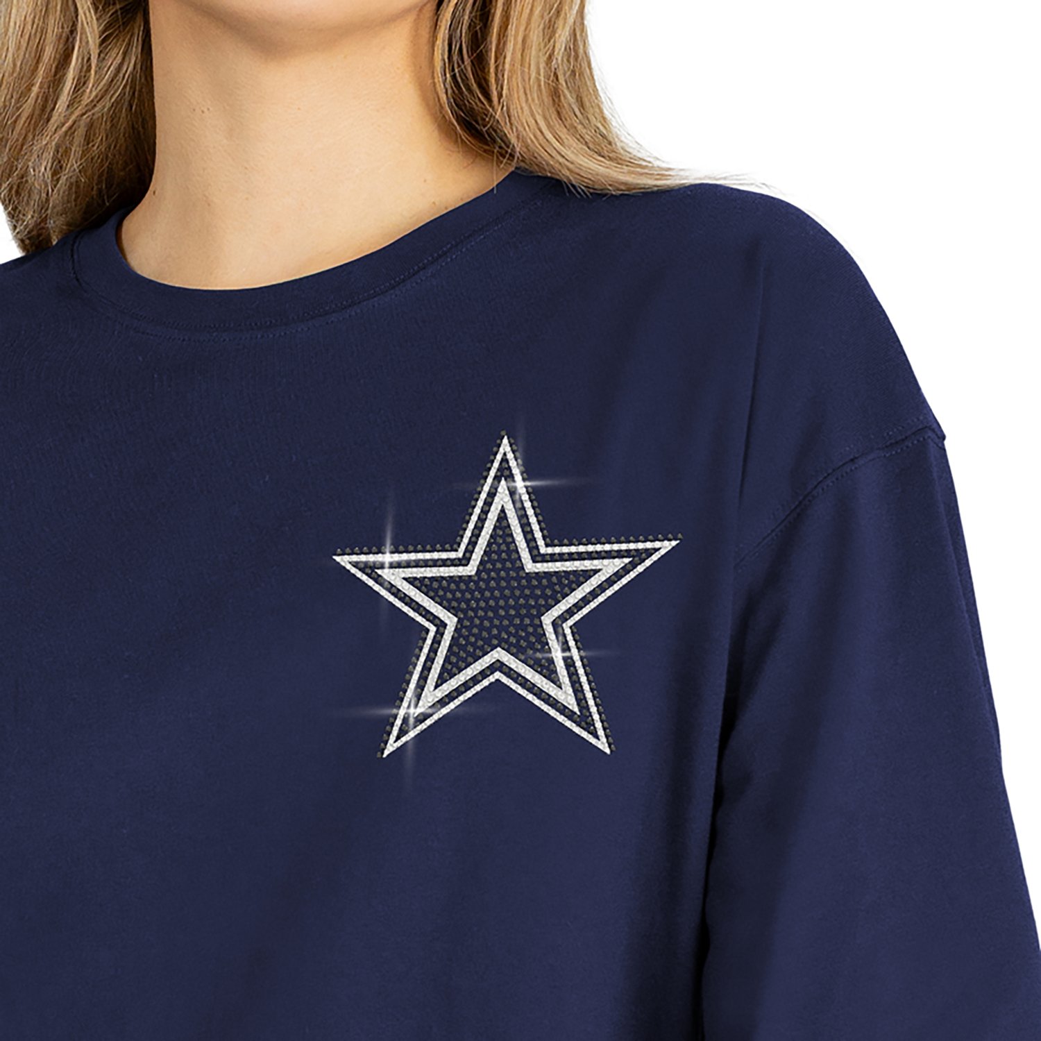 Dallas Cowboy Women's  Cowboys Light It Up Oversized Long Sleeve T-shirt - view number 5