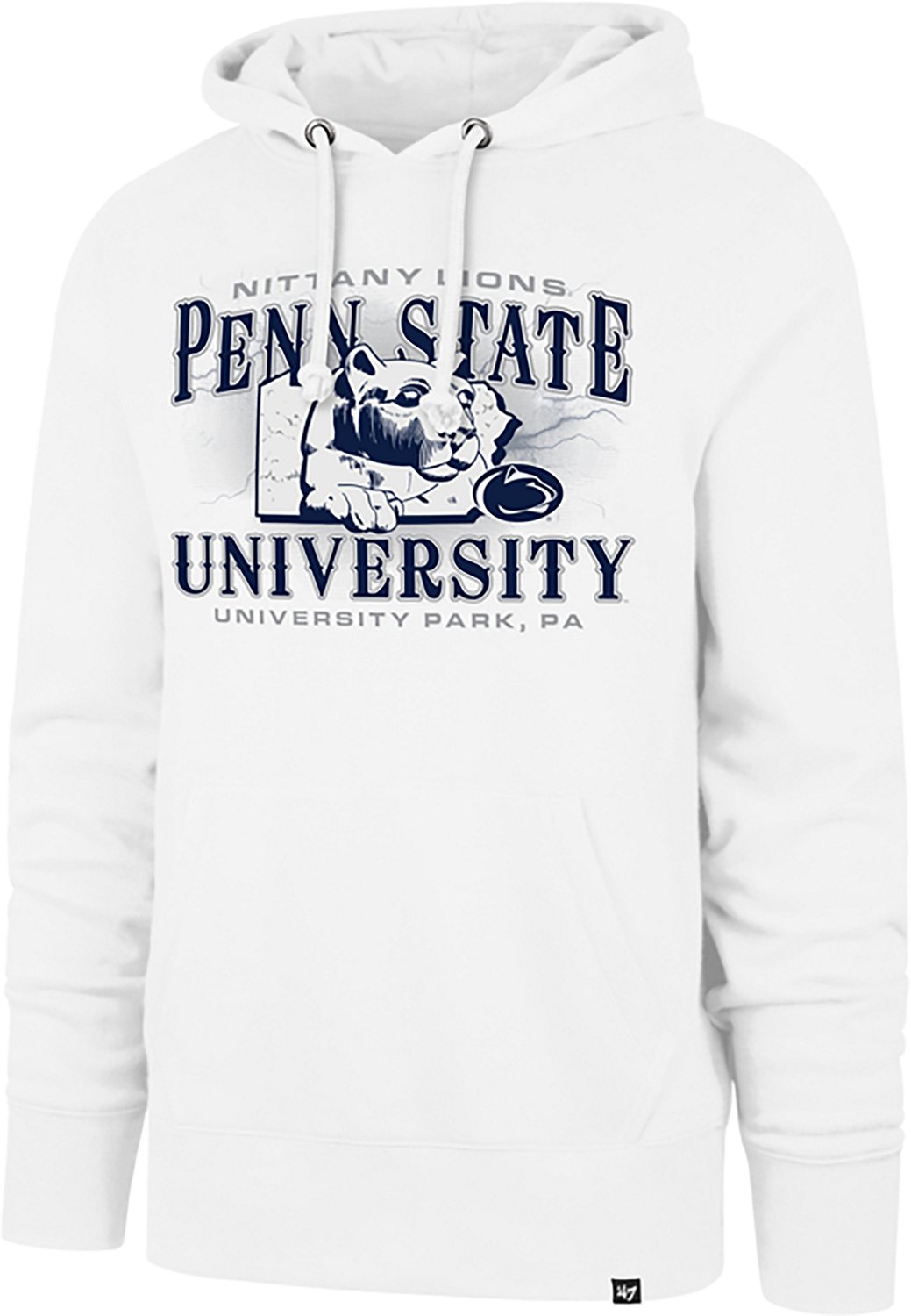 '47 Men's Penn State Mascot Headline Long Sleeve Hoodie