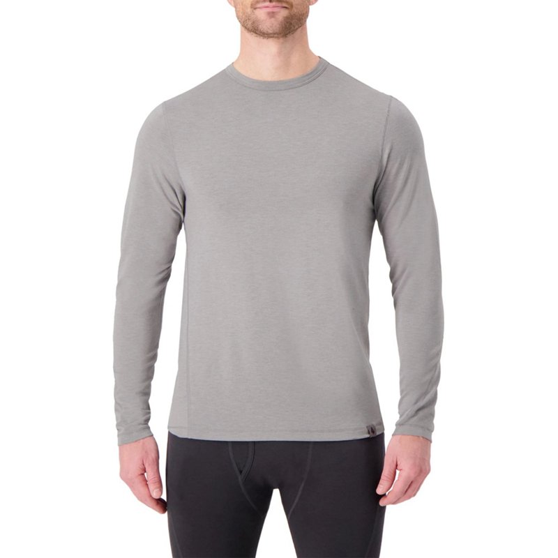 Heat Holders Men's Ultra Lite Cedrick Ceramic Thermal Long Sleeve Tee - Silver Gray