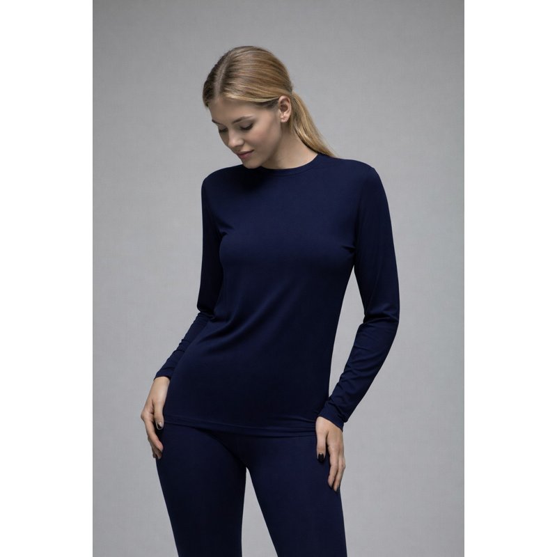 Heat Holders Women's Arctic Thermal Base Layer Long-Sleeve Top - Navy