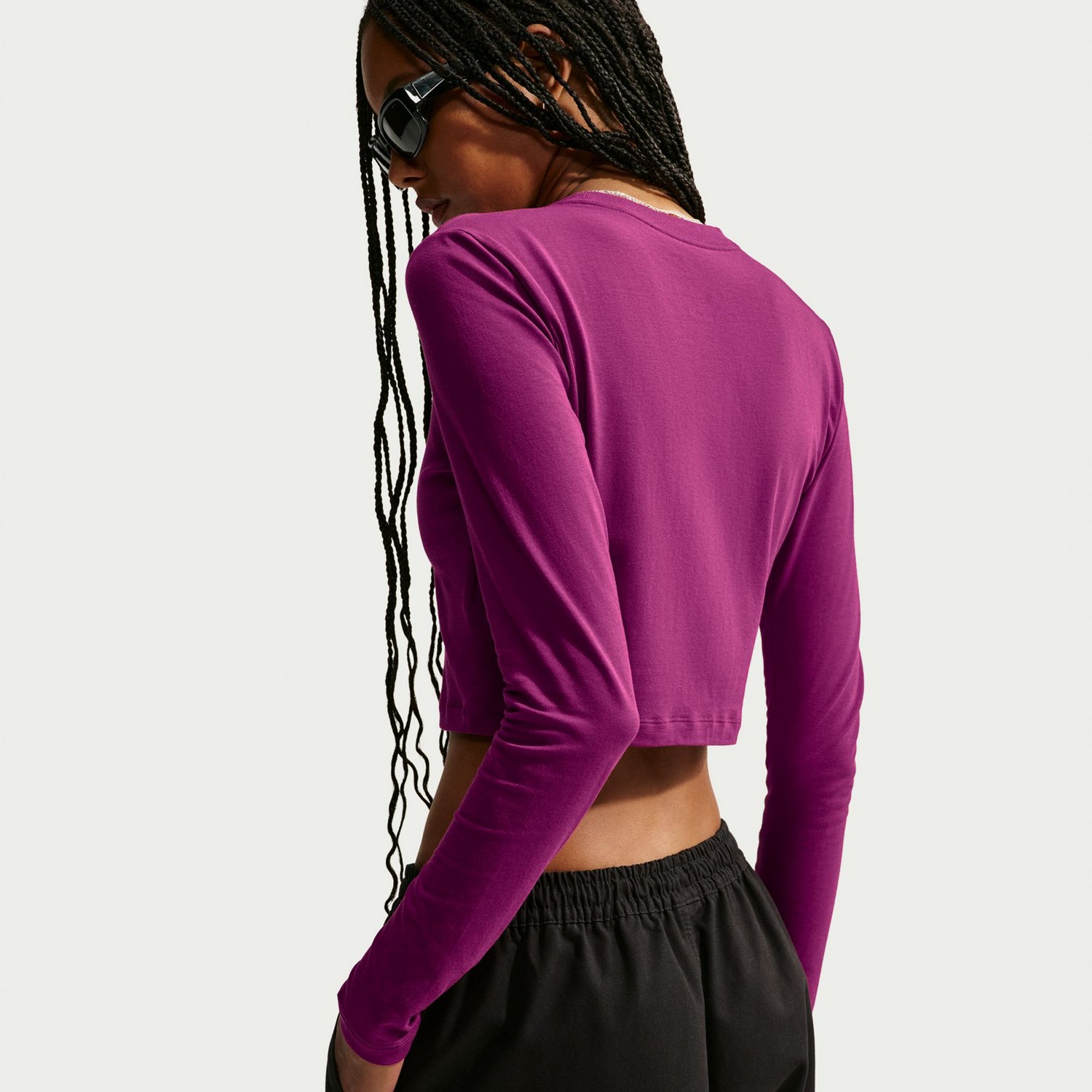Nike Sportswear Women's Chill Knit Long Sleeve Cropped Top - view number 4