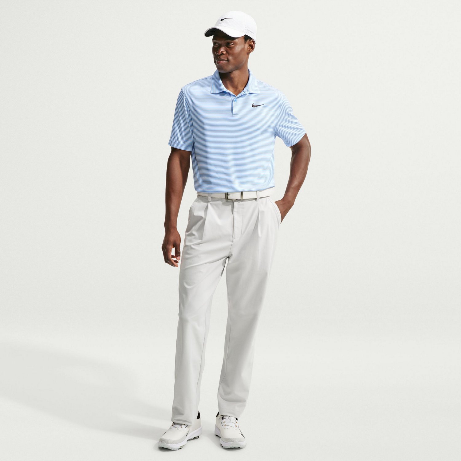 Nike Men's Dri-FIT Approach Striped Short Sleeve Polo