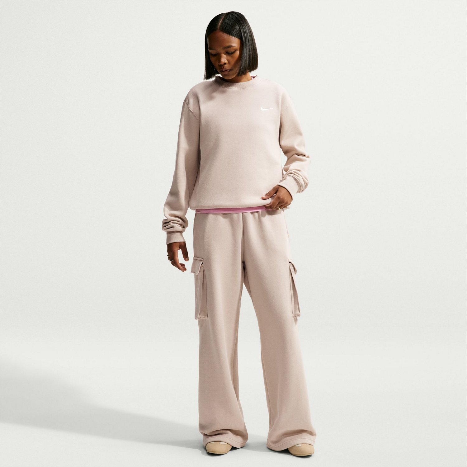 Nike Women's Studio Fleece Mid Weight Crew Sweatshirt