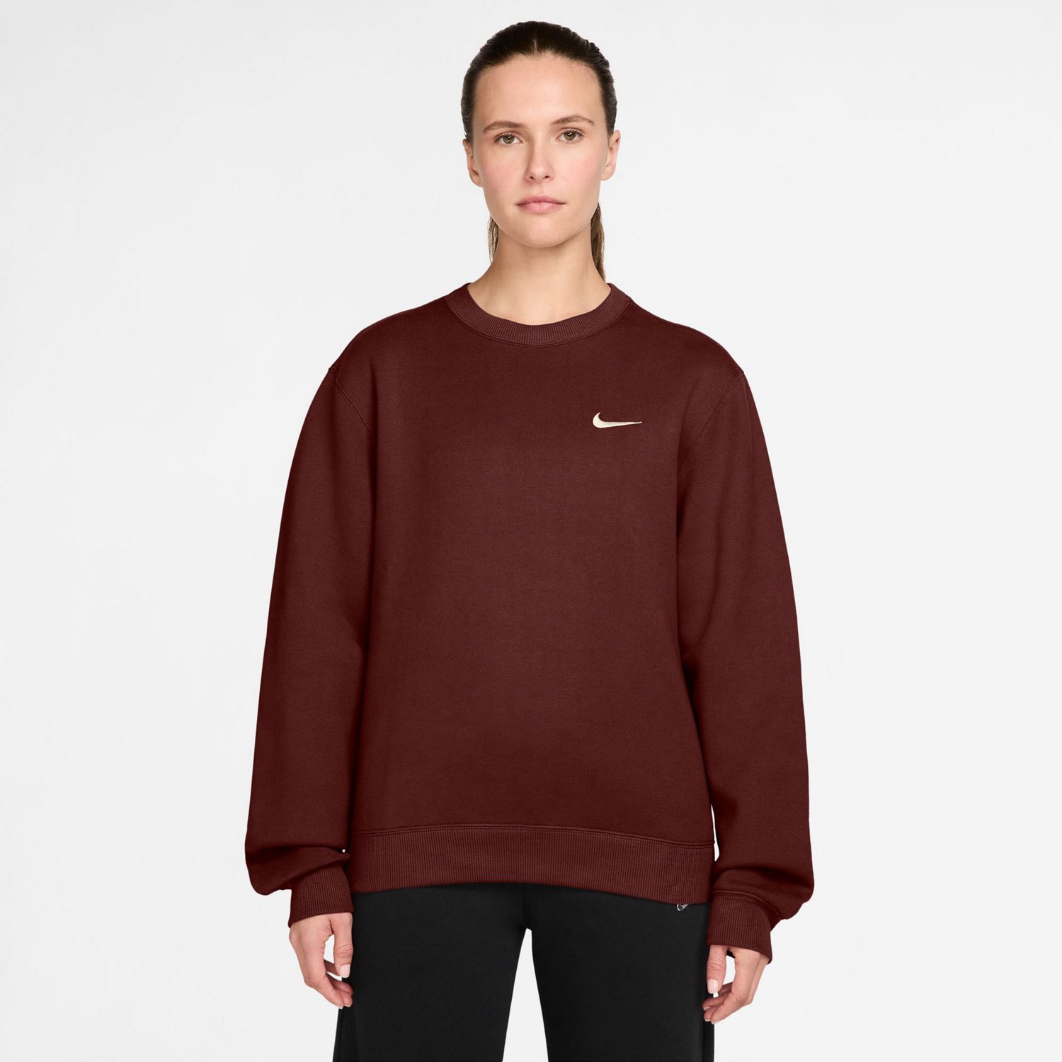 Nike Women's Studio Fleece Mid Weight Crew Sweatshirt
