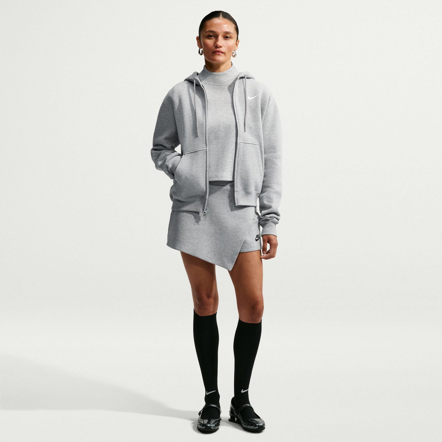 Nike Women's Studio Fleece Midweight Standard Full-Zip Hoodie