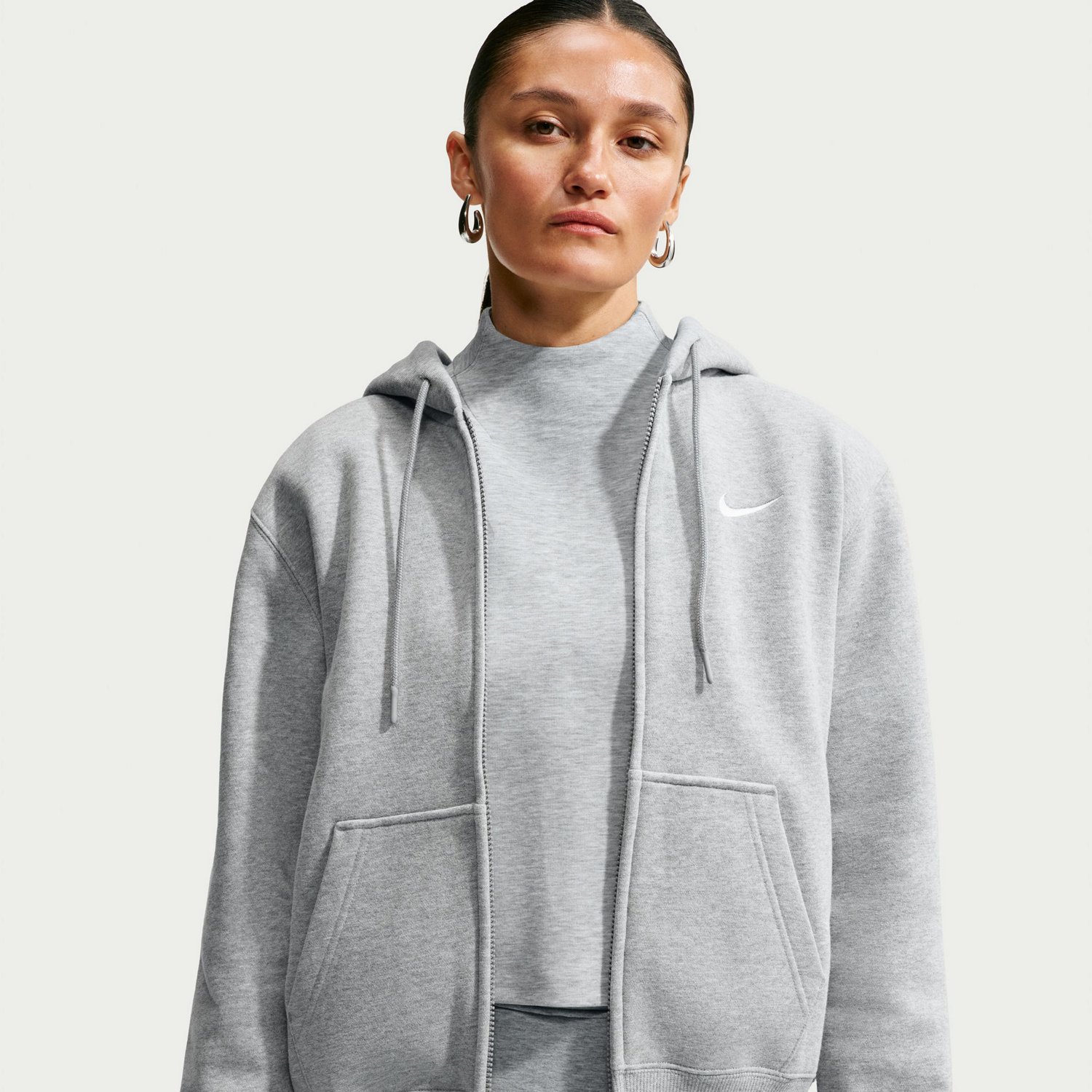 Nike Women's Studio Fleece Midweight Standard Full-Zip Hoodie - view number 3