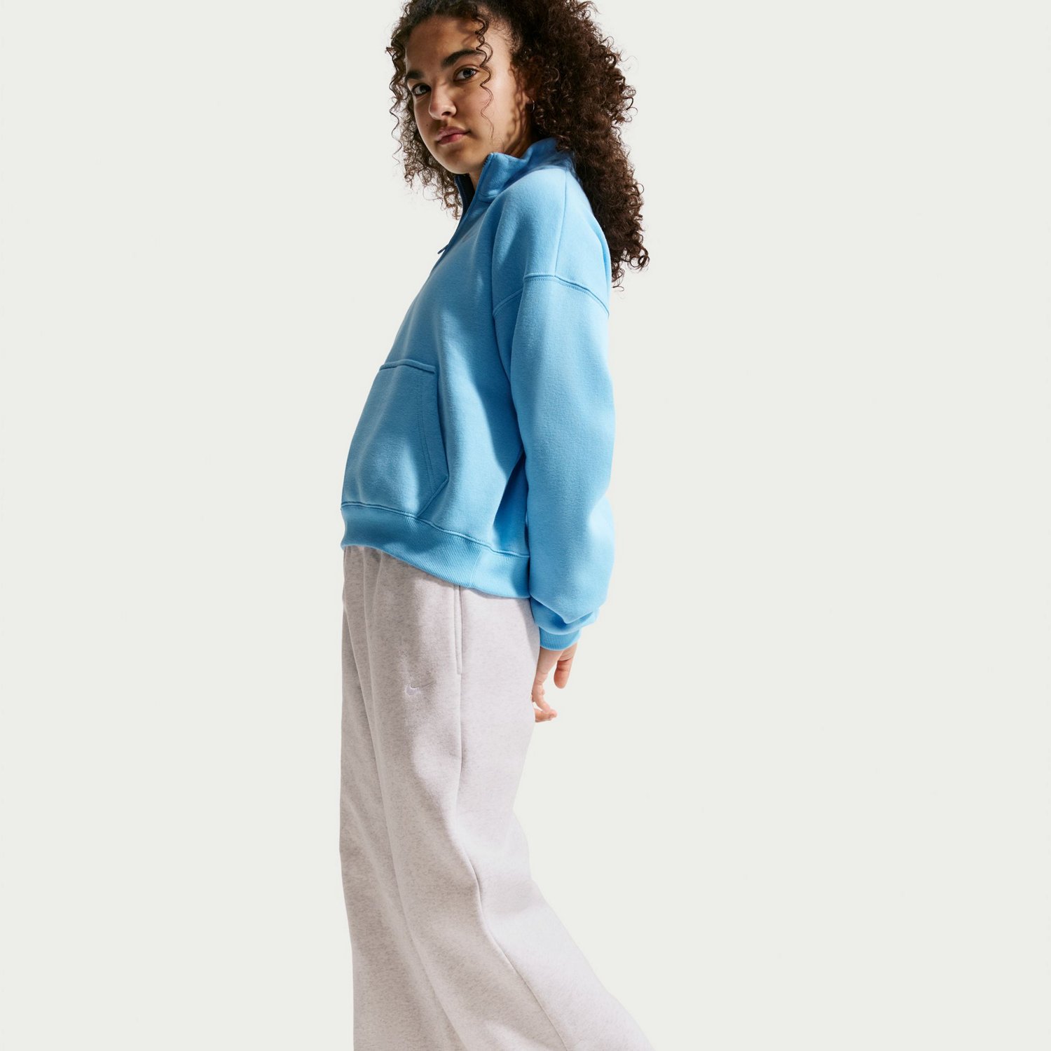 Nike Girls' Sportswear Studio Fleece Loungewear Pants - view number 5