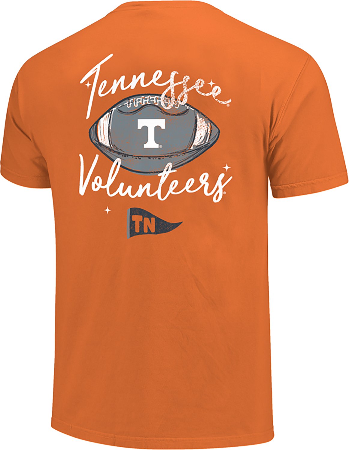 Image One Women's Tennessee Volunteers Football Sketch Script Comfort Colors T-Shirt
