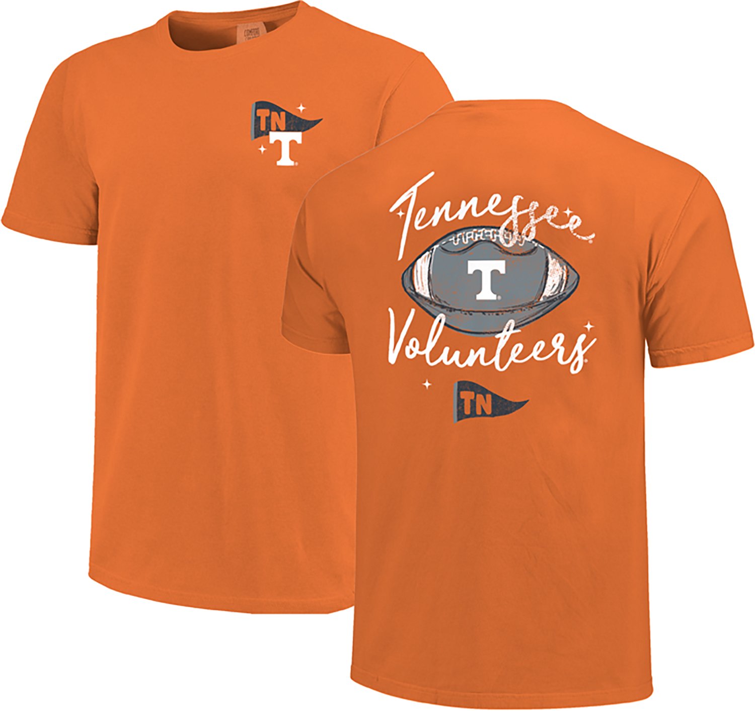 Image One Women's Tennessee Volunteers Football Sketch Script Comfort Colors T-Shirt - view number 3