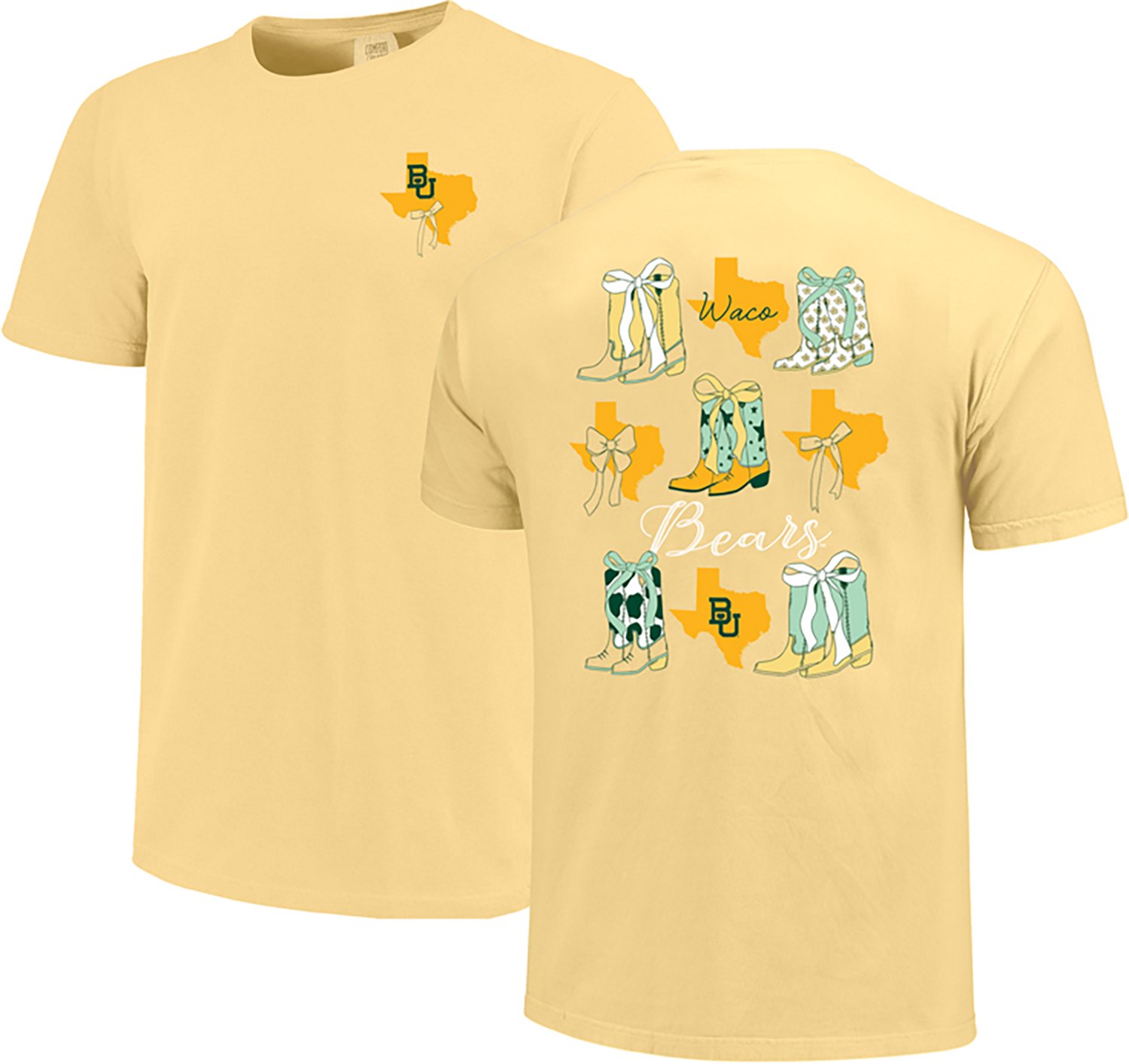 Image One Women's Baylor University Boots and Bows Graphic T-shirt - view number 3