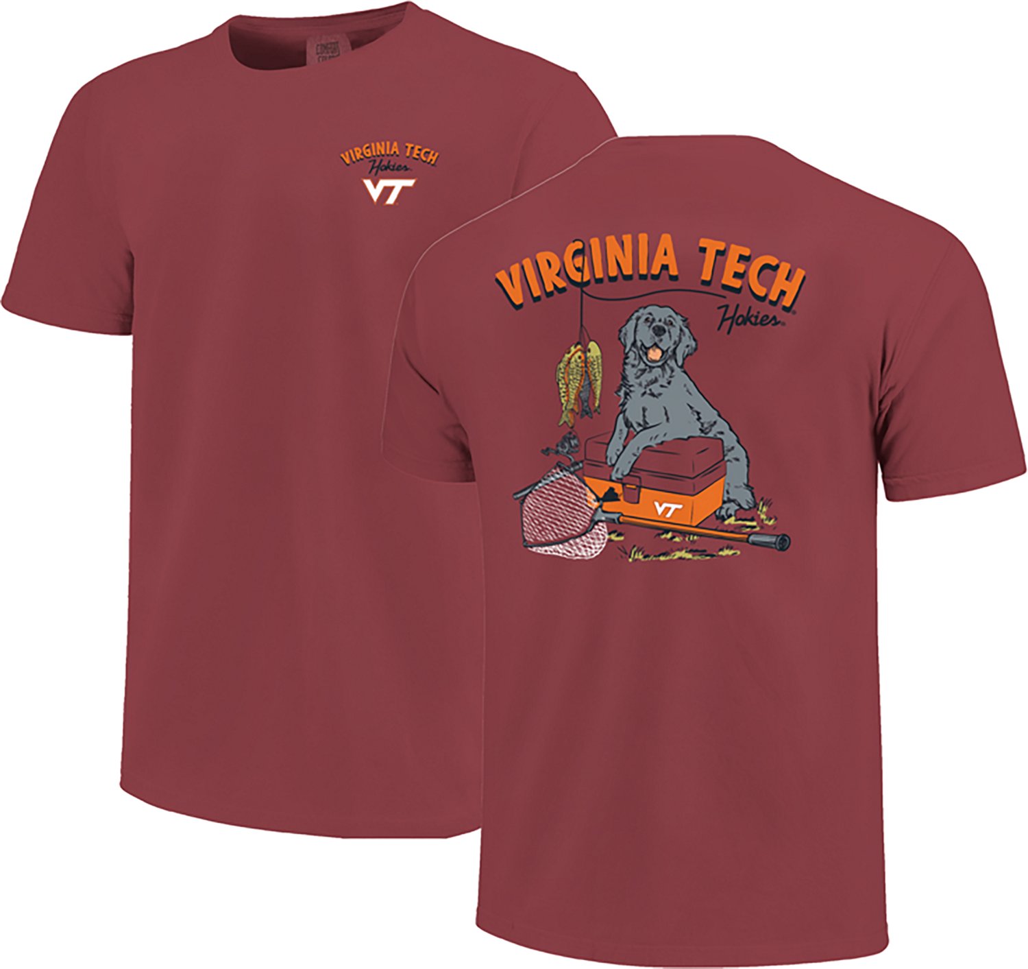 Image One Men's Virginia Tech Fisherman's Best Friend Graphic T-shirt - view number 3