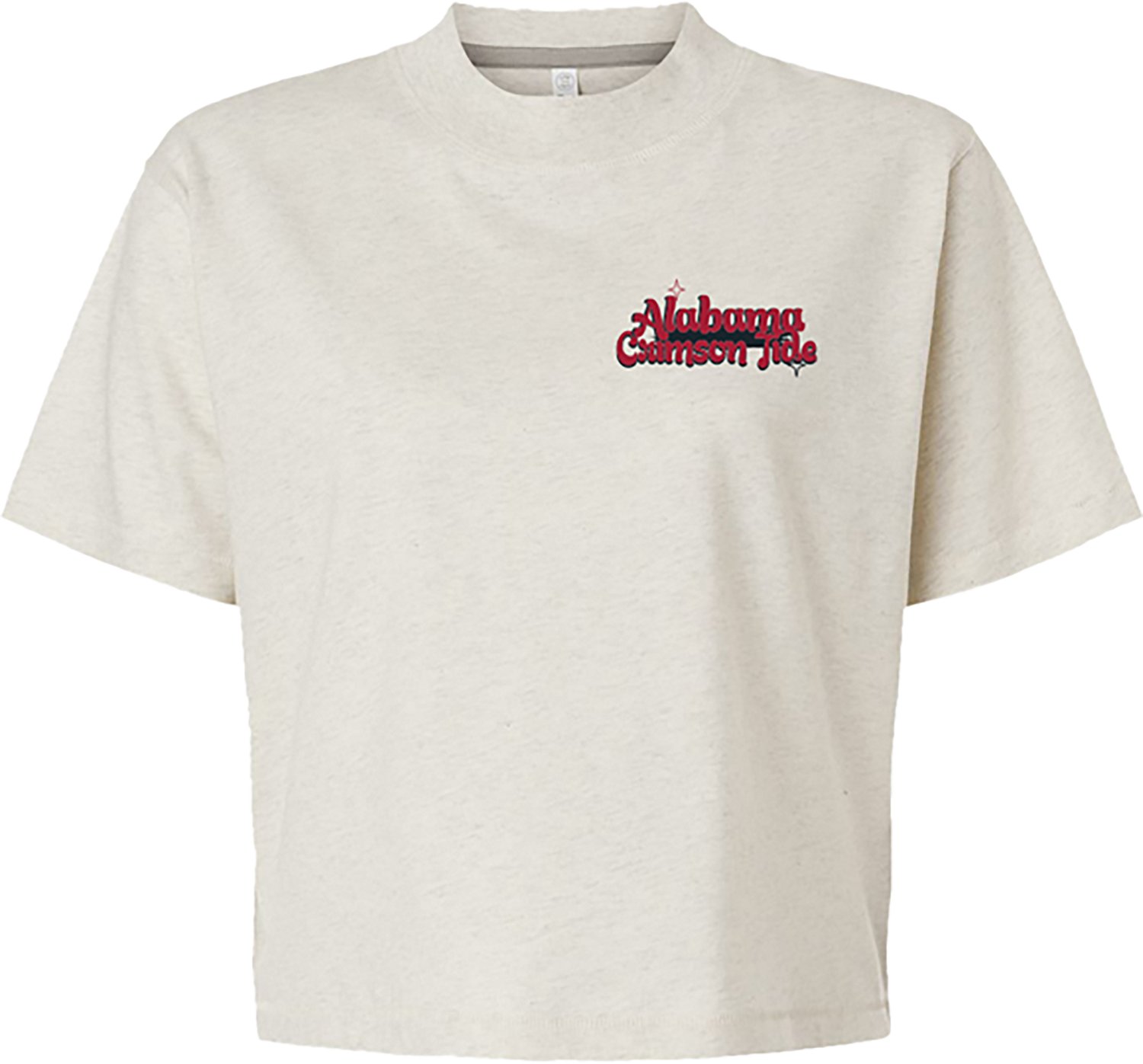 Image One Women's University of Alabama Groovy Helmet Boxy Graphic T-shirt