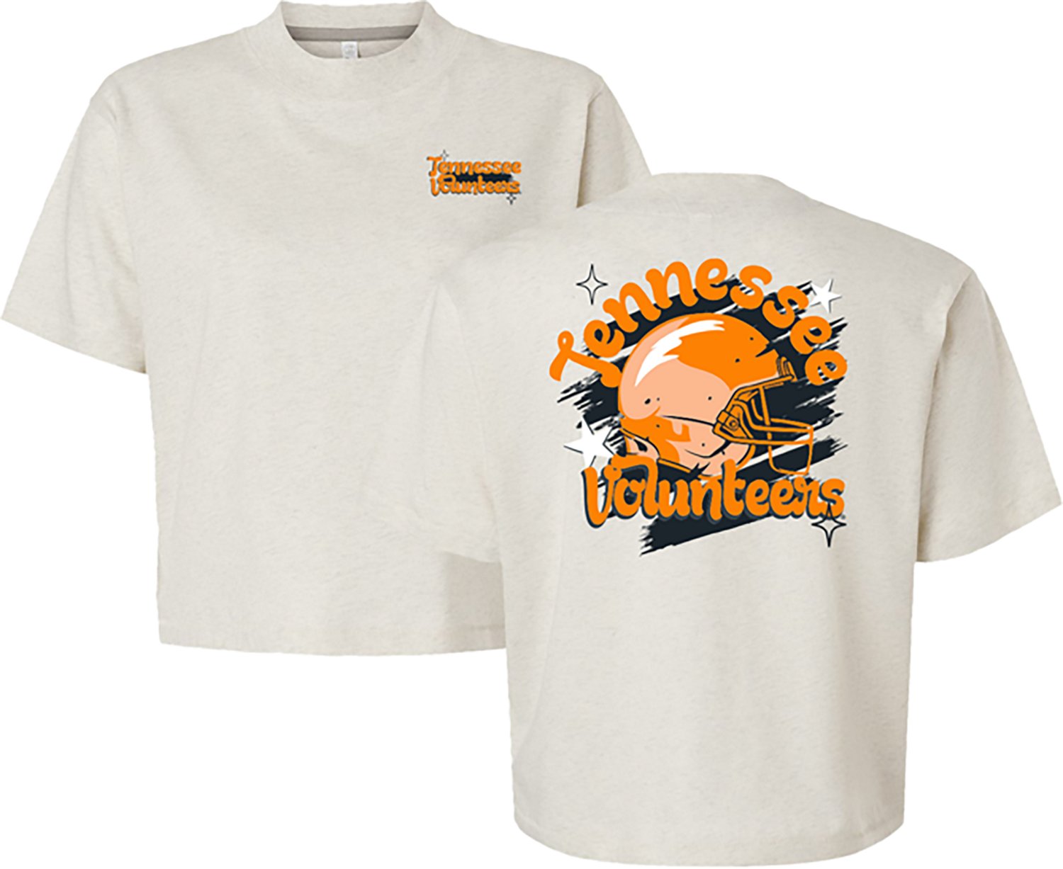 Image One Women's University of Tennessee Groovy Helmet Boxy Graphic T-shirt - view number 3