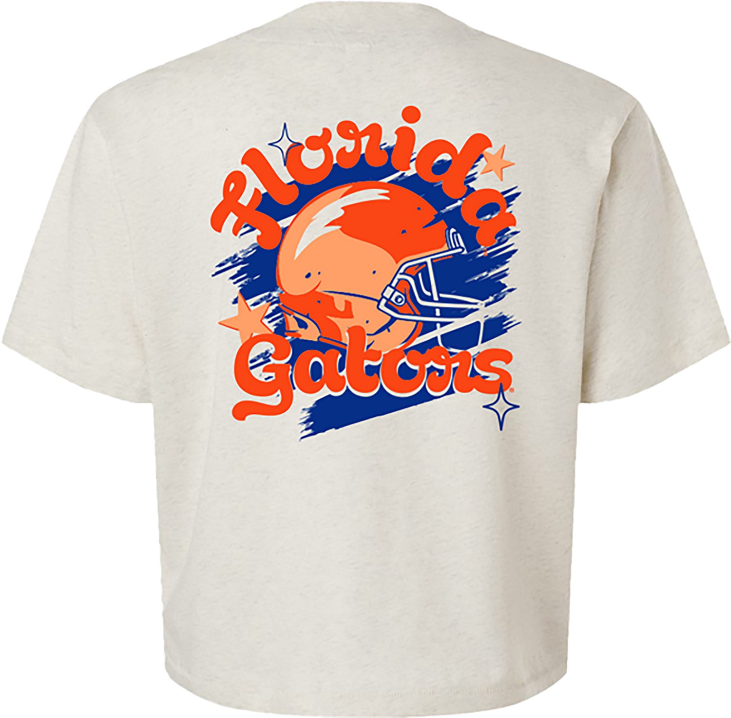 Image One Women's University of Florida Groovy Helmet Boxy Graphic T-shirt