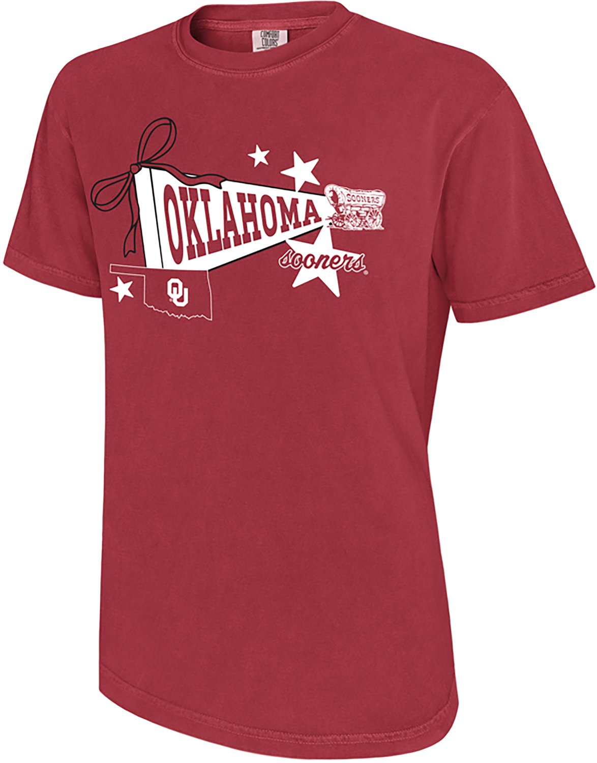 WILDCAT RETRO Women's University of Oklahoma Pennant Star Graphic T-shirt