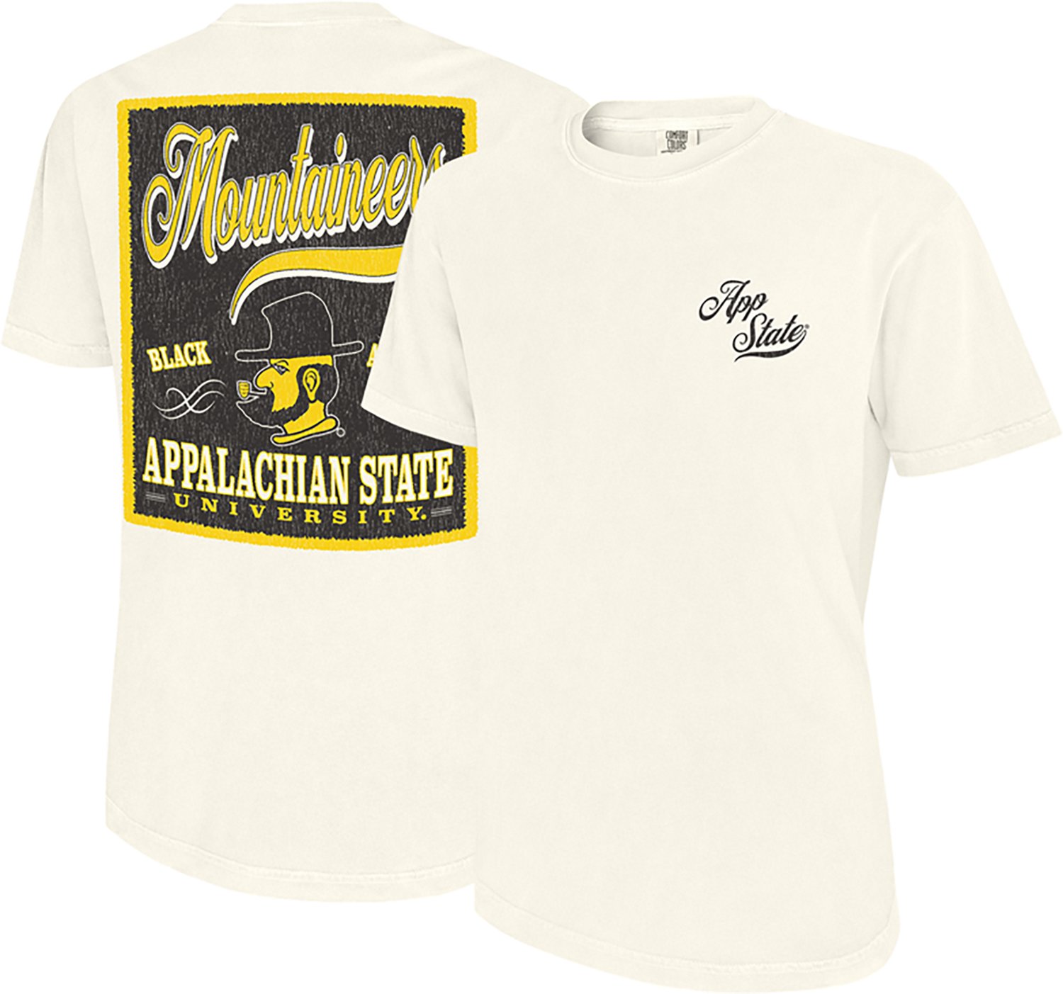 WILDCAT RETRO Men's Appalachian State University Script Tail Patch Graphic T-shirt - view number 3