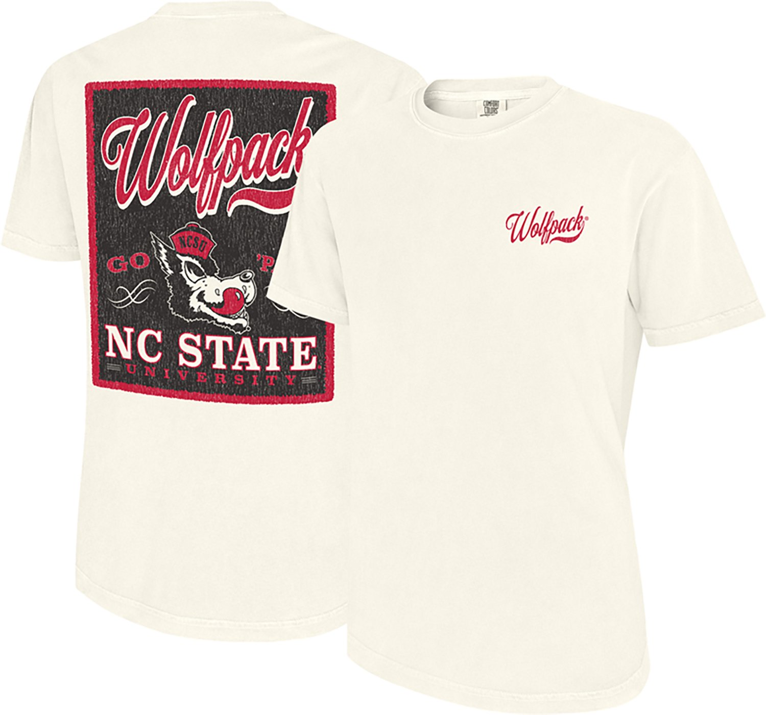 WILDCAT RETRO Men's North Carolina State University Script Tail Patch Graphic T-shirt - view number 3