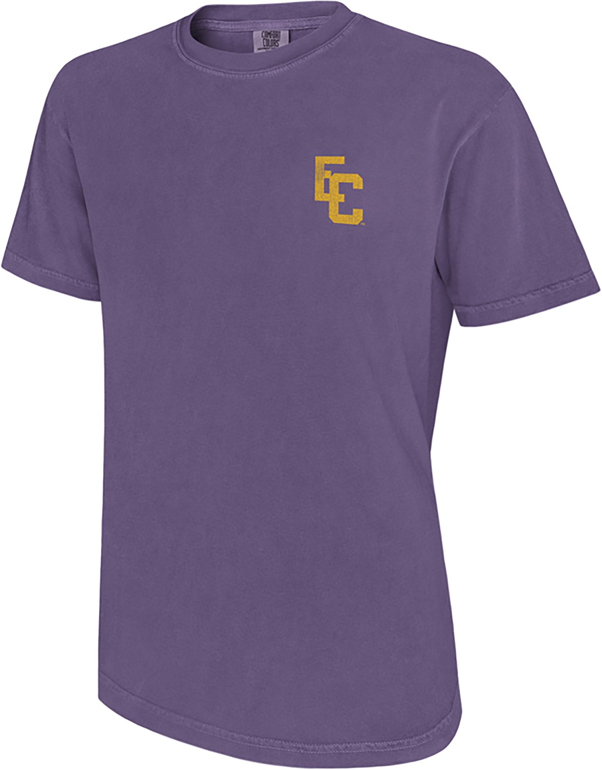 WILDCAT RETRO Men's East Carolina University Purple and Gold Mascot Graphic T-shirt - view number 2