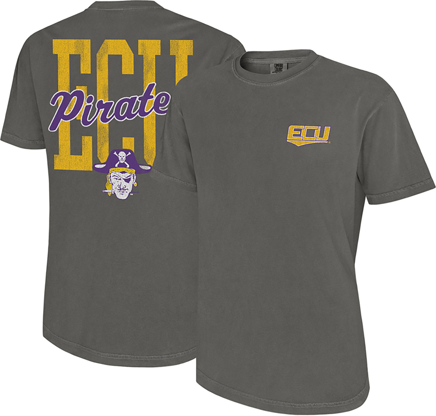 WILDCAT RETRO Men's East Carolina University Team Script Mascot Graphic T-shirt - view number 3