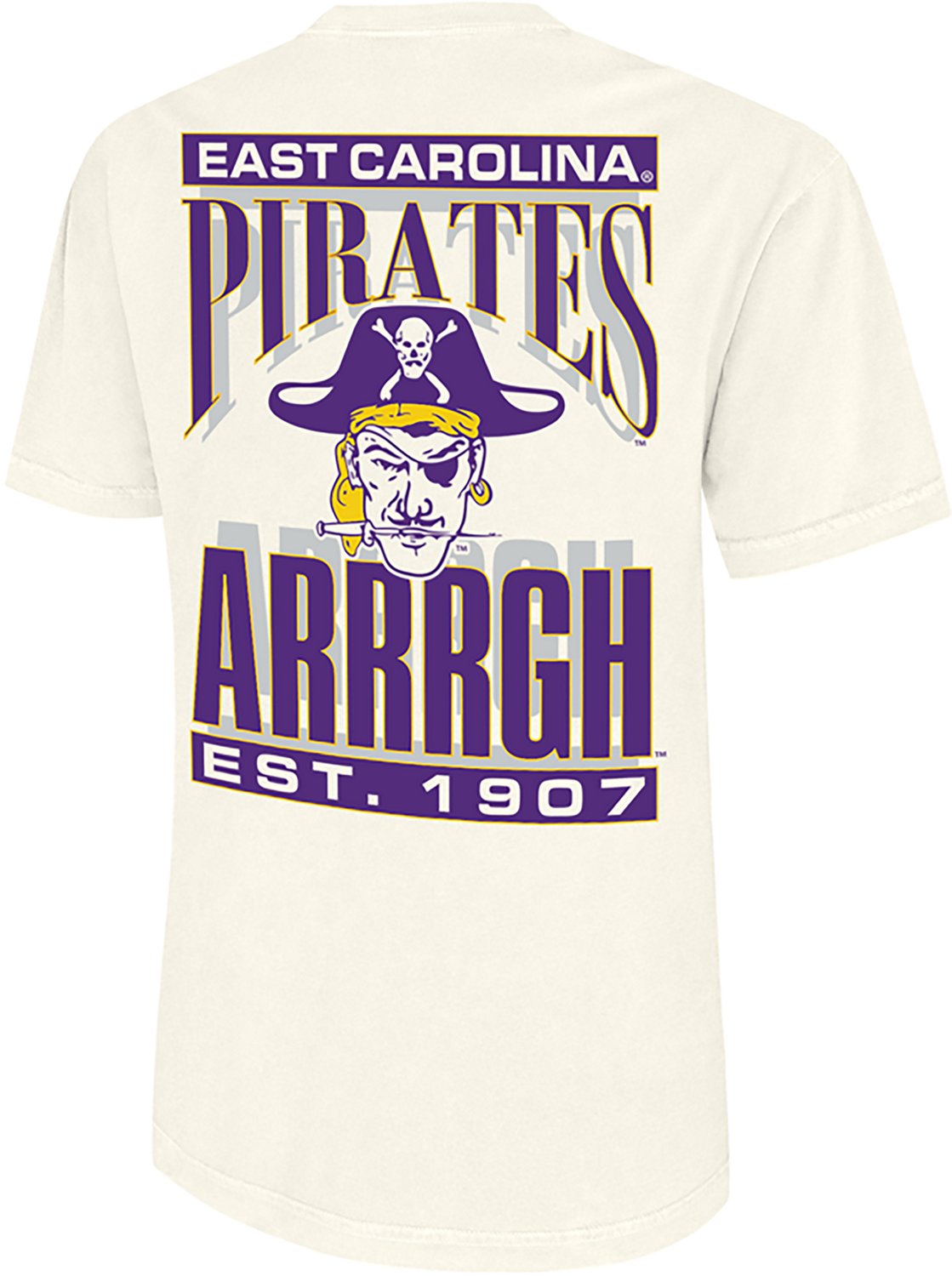 WILDCAT RETRO Men's East Carolina University School Arch Mascot Graphic T-shirt