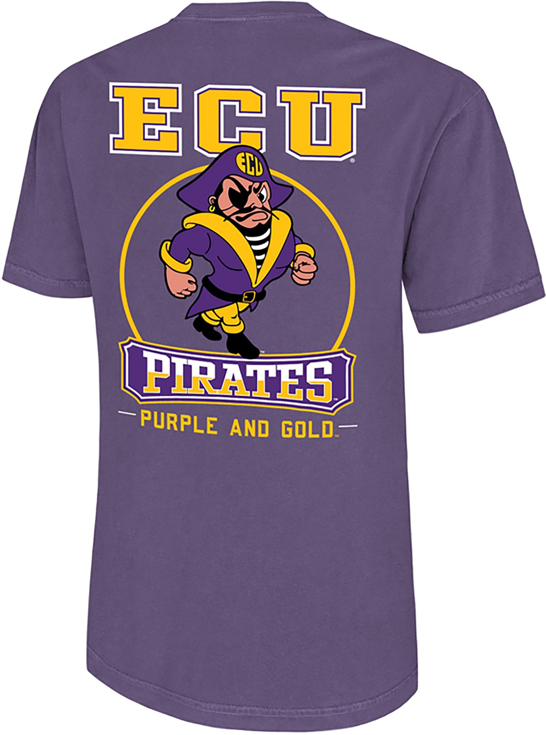 WILDCAT RETRO Men's East Carolina University Mascot Circle Graphic T-shirt